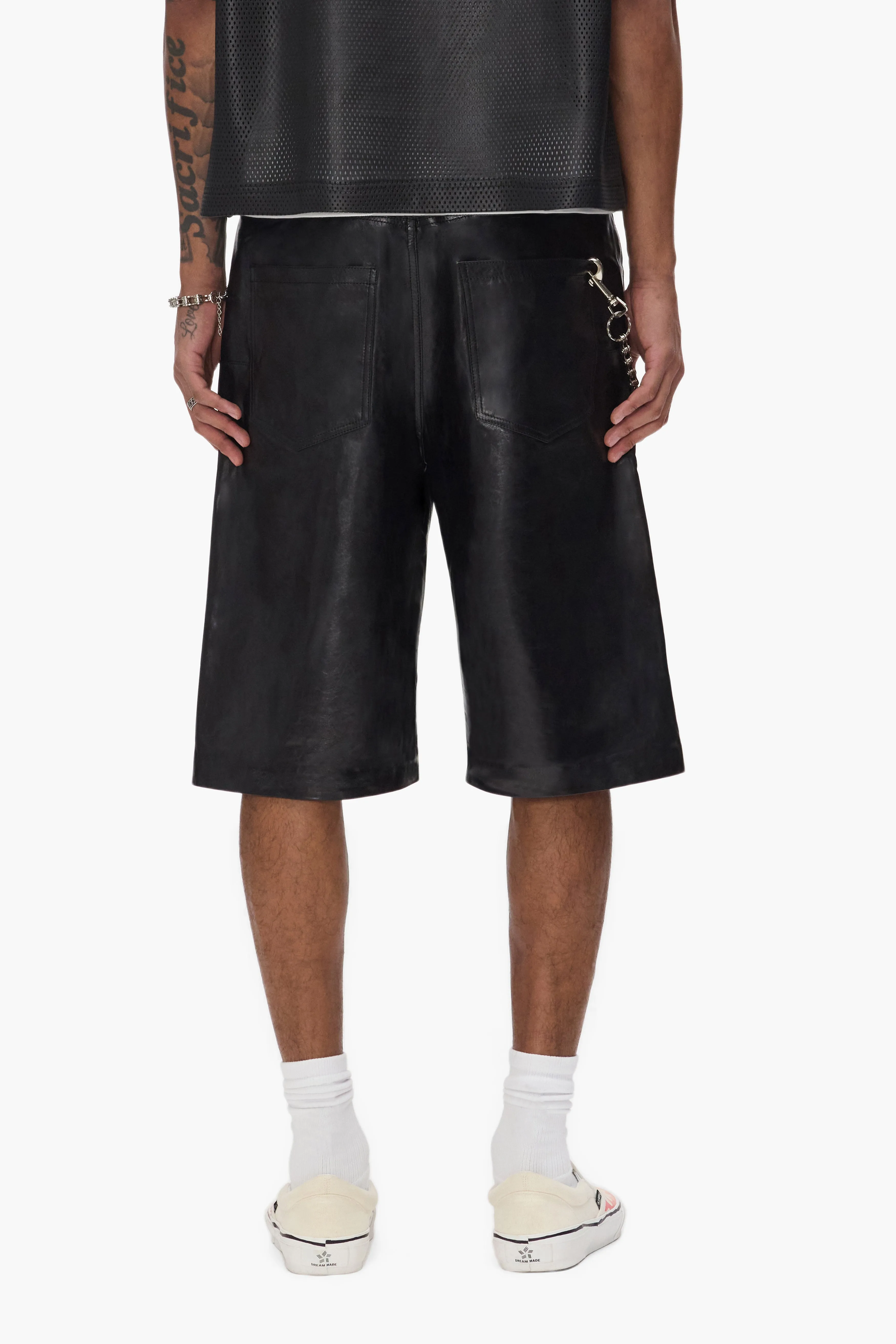 Leather Track Short sold by PURPLE BRAND product image thumbnail 3