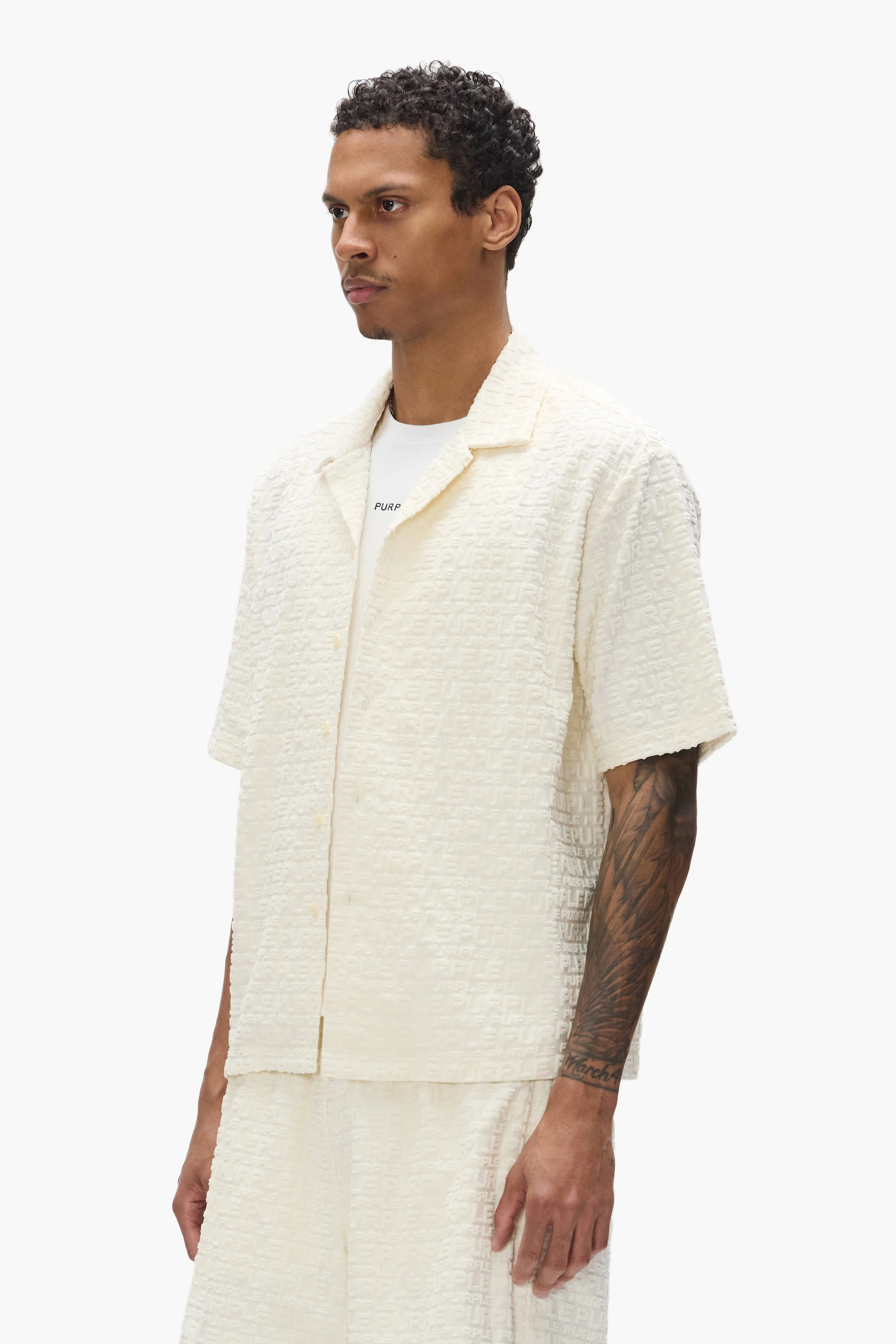 Jacquard Terry Shirt sold by PURPLE BRAND product image thumbnail 3