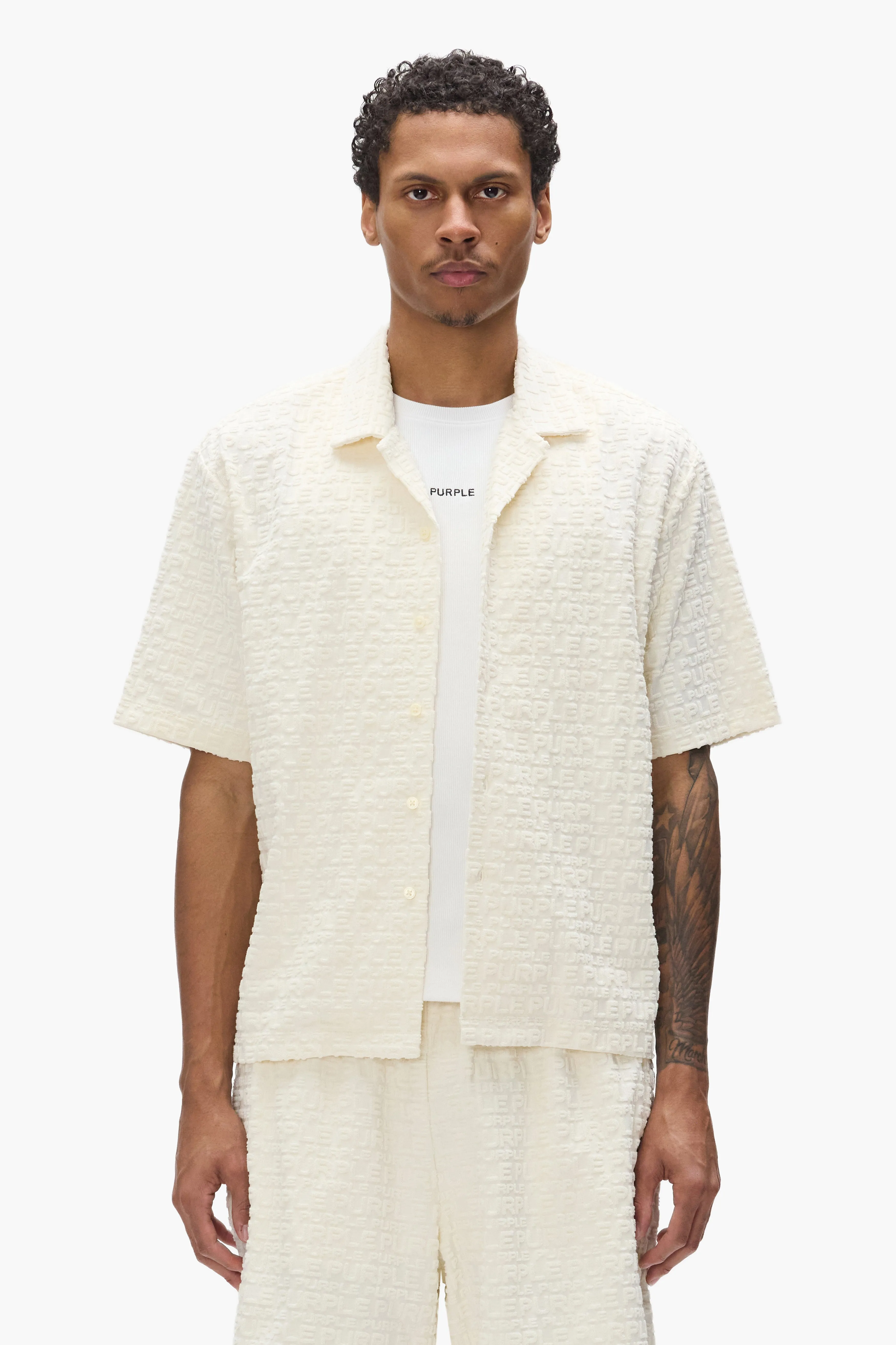 Jacquard Terry Shirt sold by PURPLE BRAND product image thumbnail 2