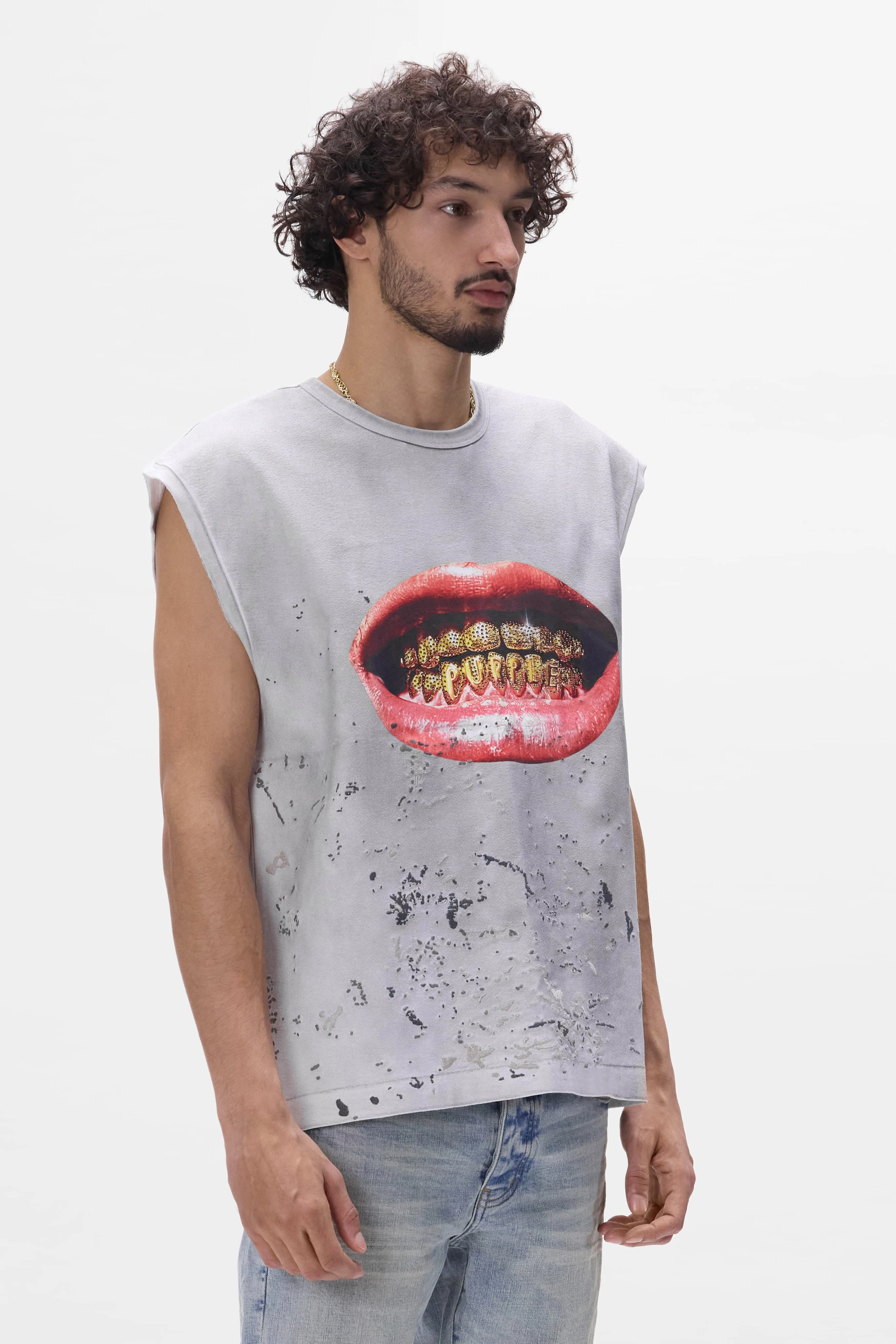Smile Tank Top sold by PURPLE BRAND product image thumbnail 2