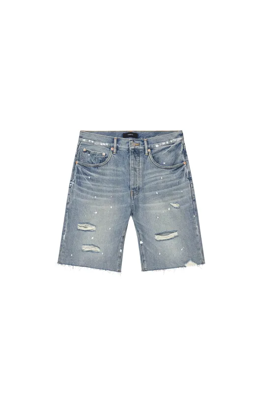 P059 Painterly Rip Short made by PURPLE BRAND