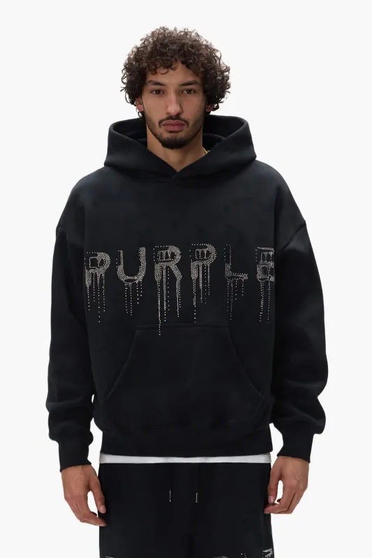Hotfix Crystal Hoodie made by PURPLE BRAND