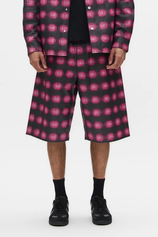 Plaid Leather Shorts made by PURPLE BRAND