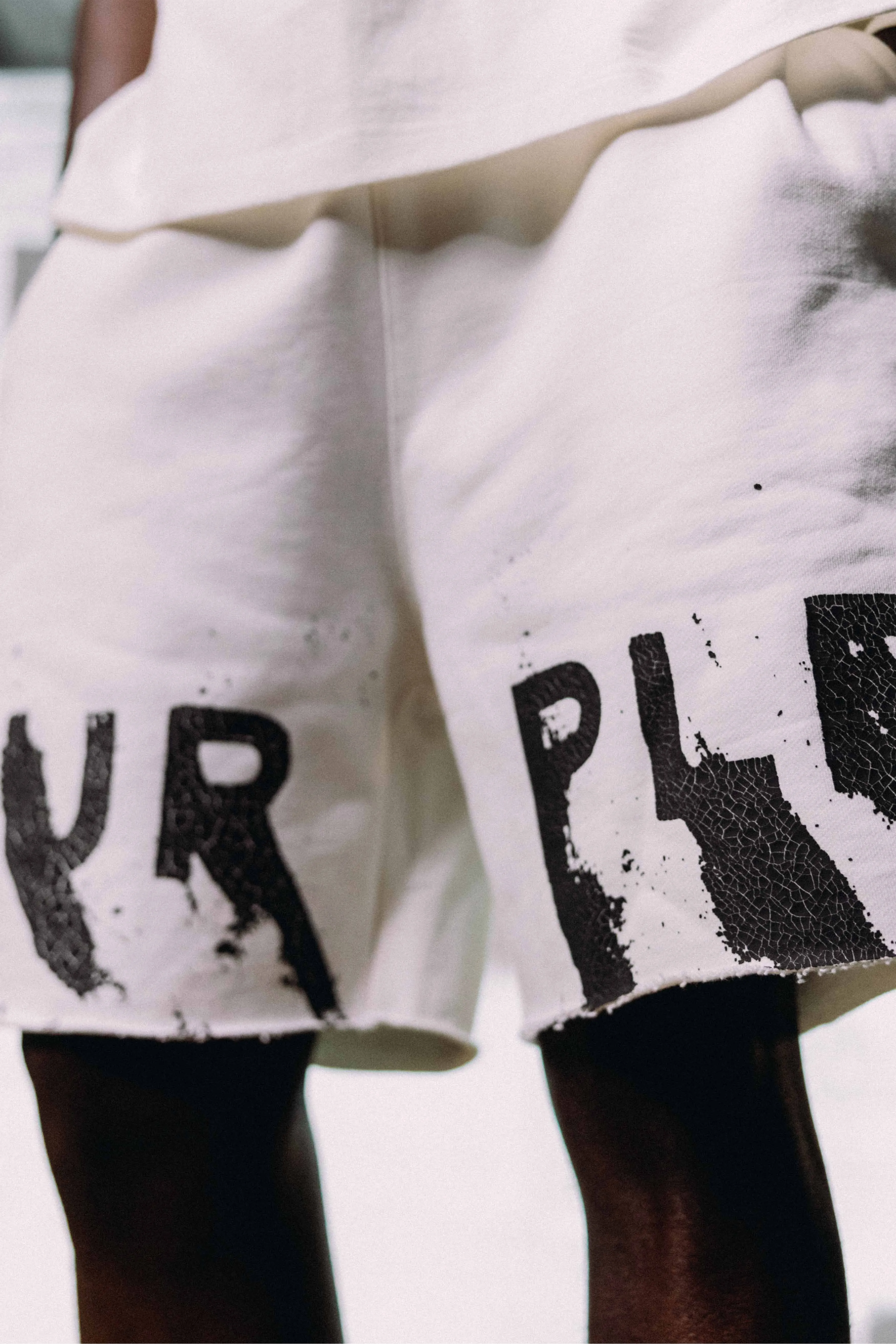 Painted Wordmark Sweatshorts sold by PURPLE BRAND product image thumbnail 4