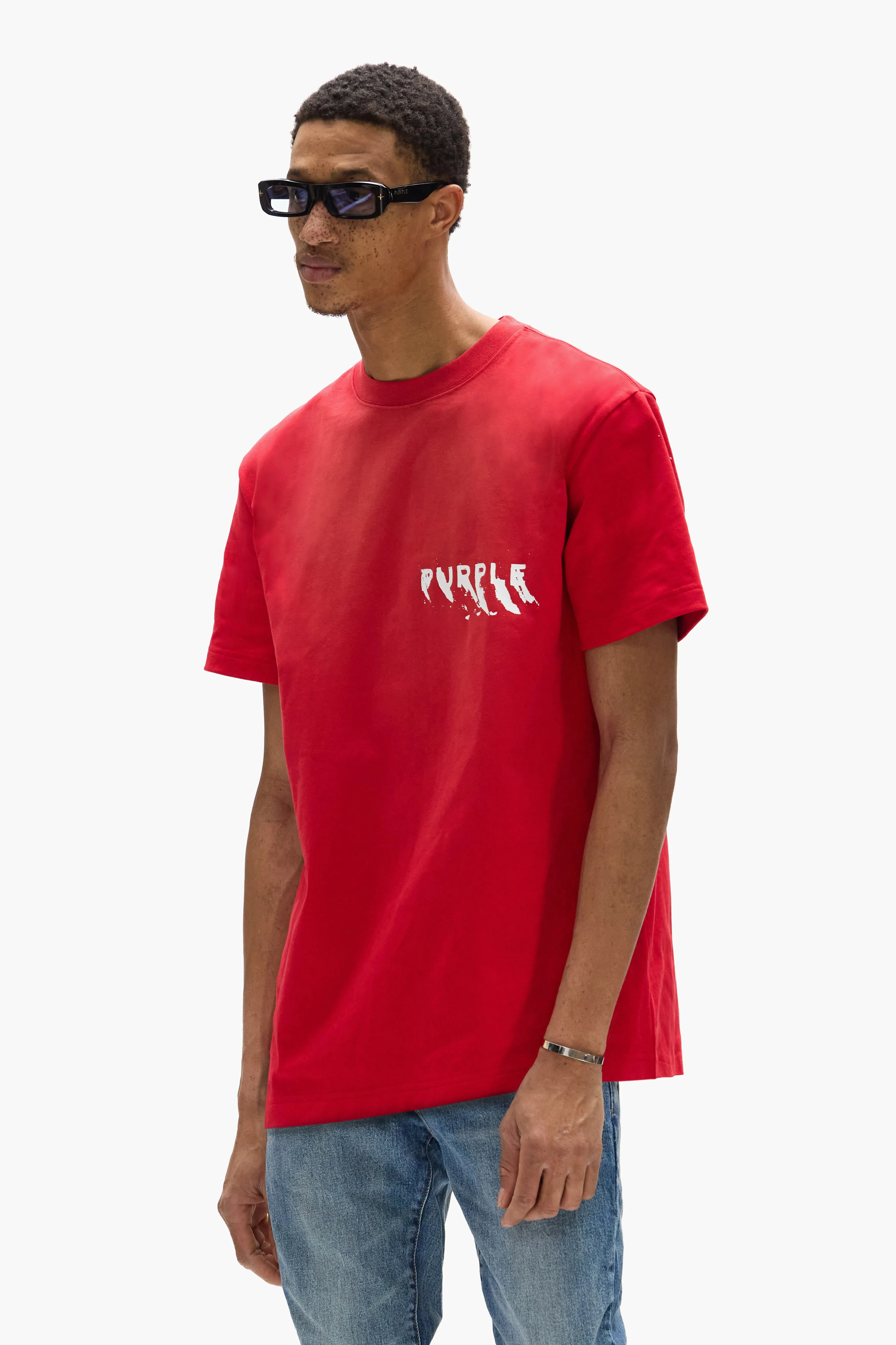 Painted Wordmark Tee sold by PURPLE BRAND product image thumbnail 4