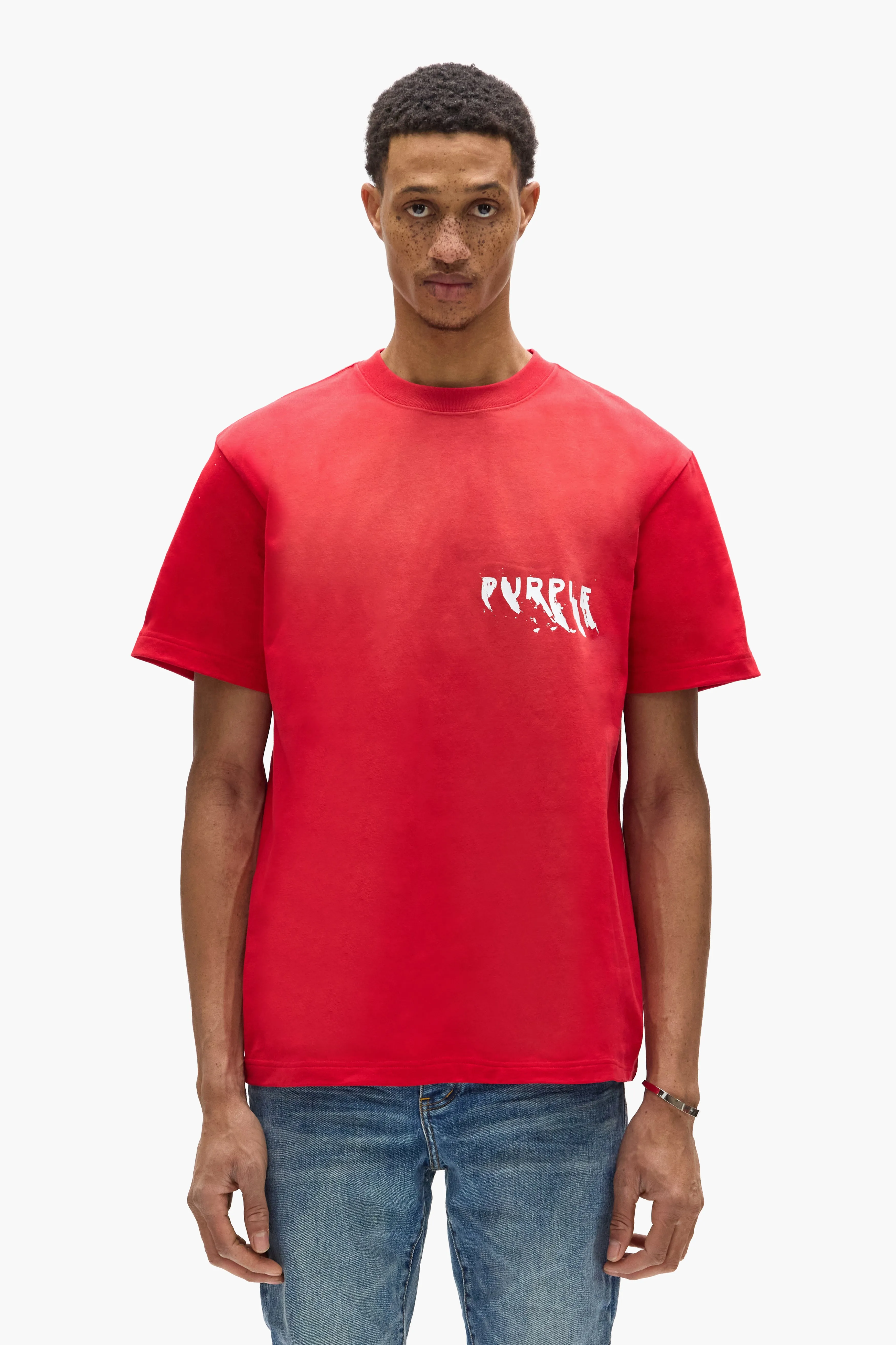 Painted Wordmark Tee sold by PURPLE BRAND