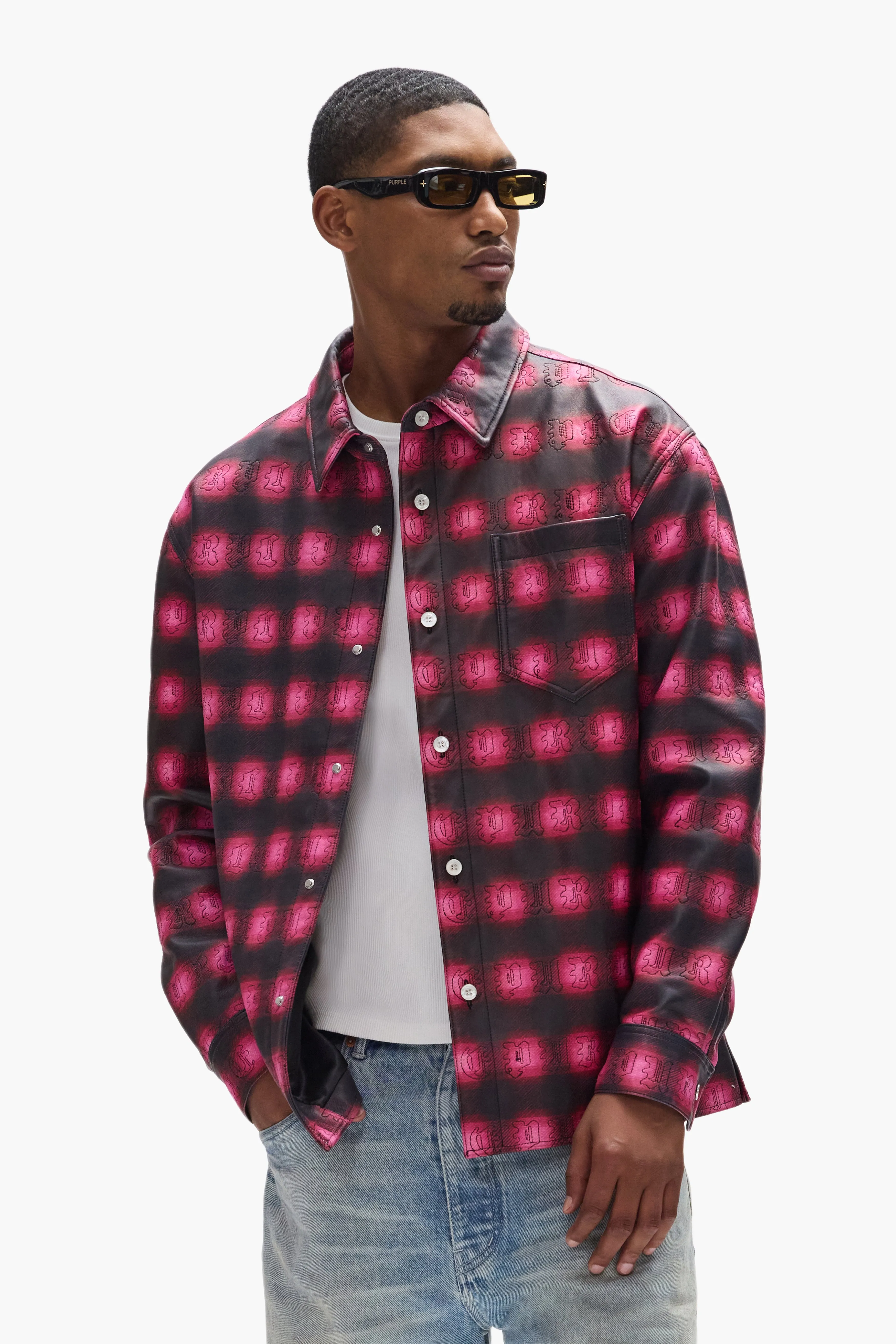 Gothic Shadow Leather Shirt sold by PURPLE BRAND product image thumbnail 2