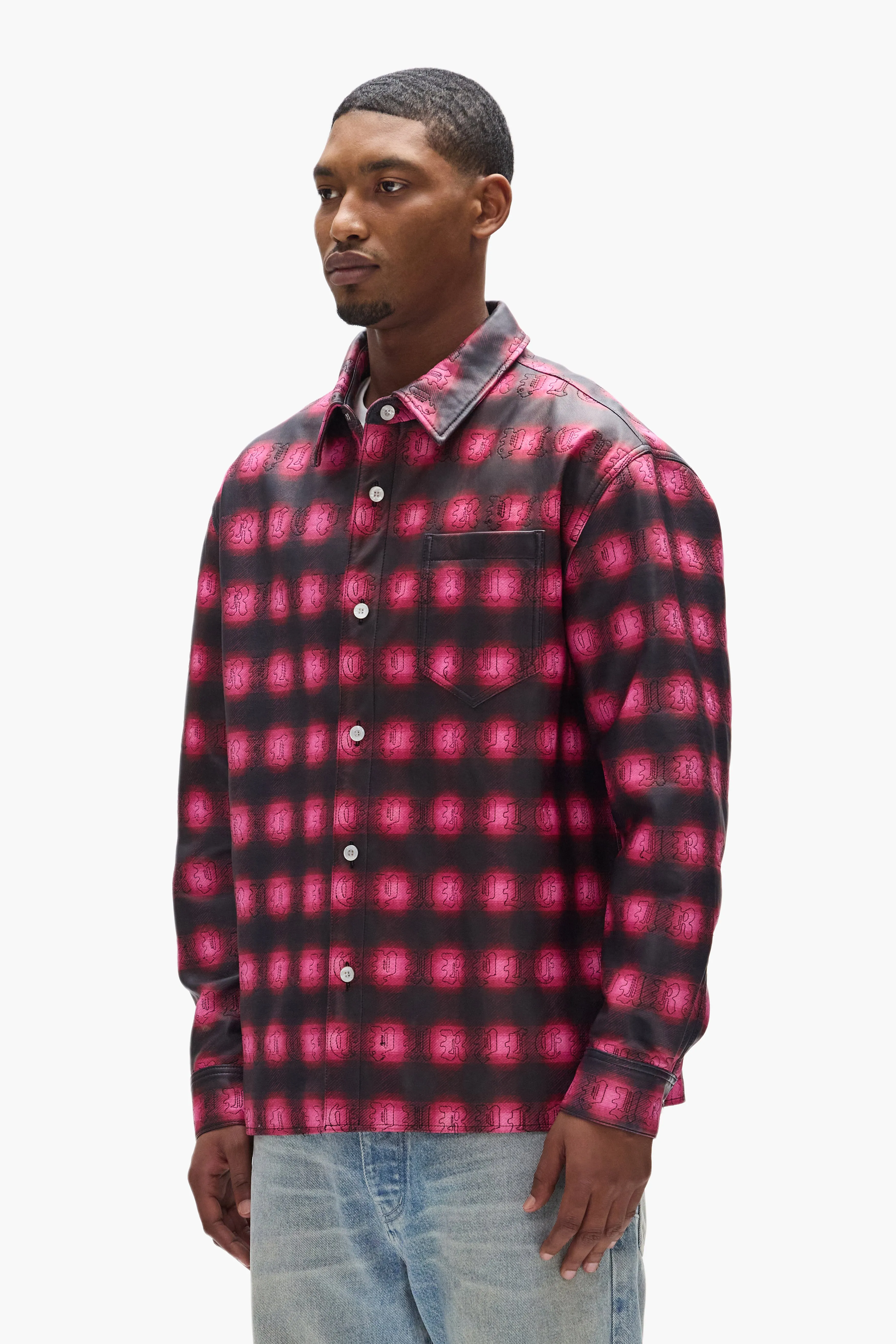 Gothic Shadow Leather Shirt sold by PURPLE BRAND product image thumbnail 3