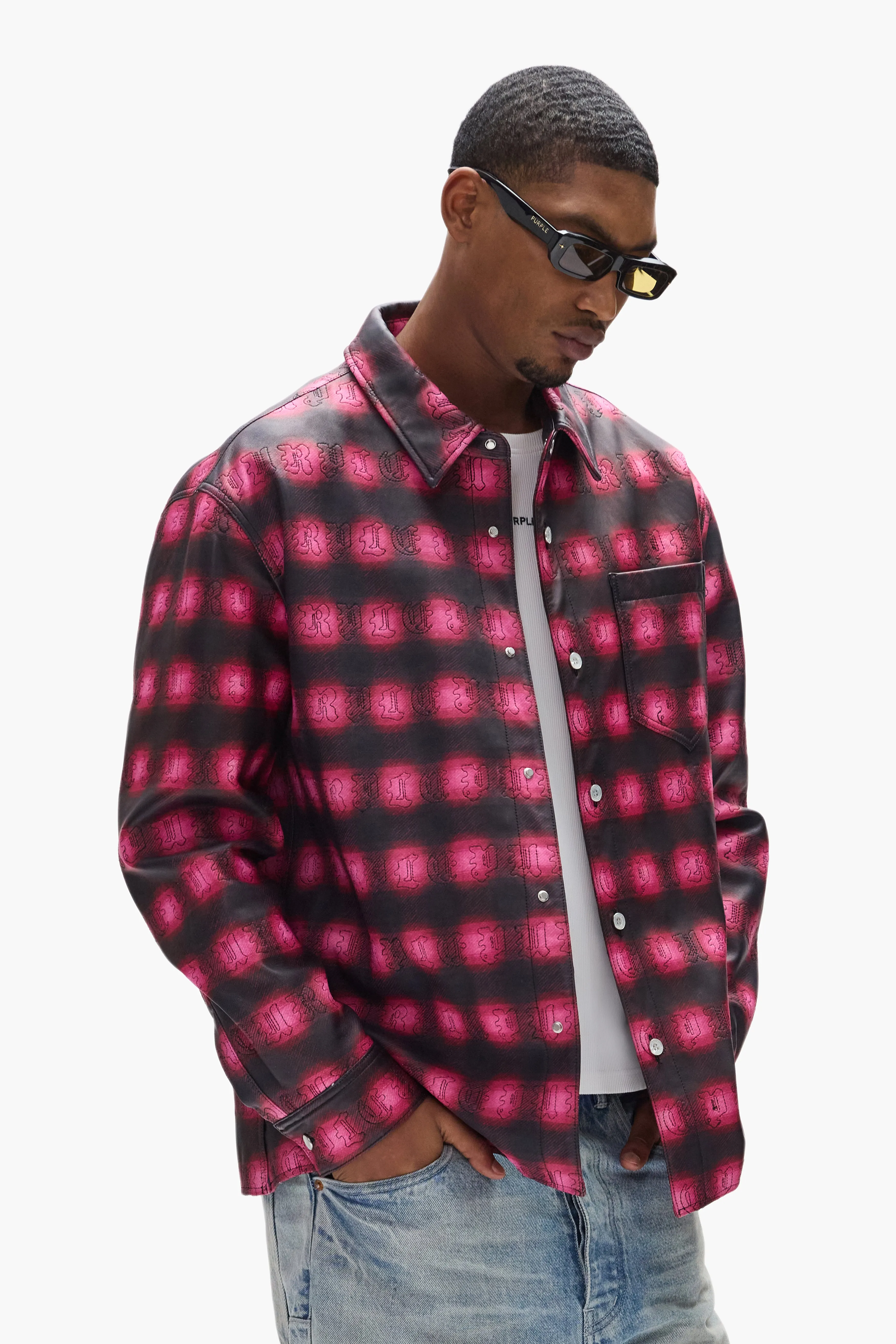 Gothic Shadow Leather Shirt sold by PURPLE BRAND product image thumbnail 5