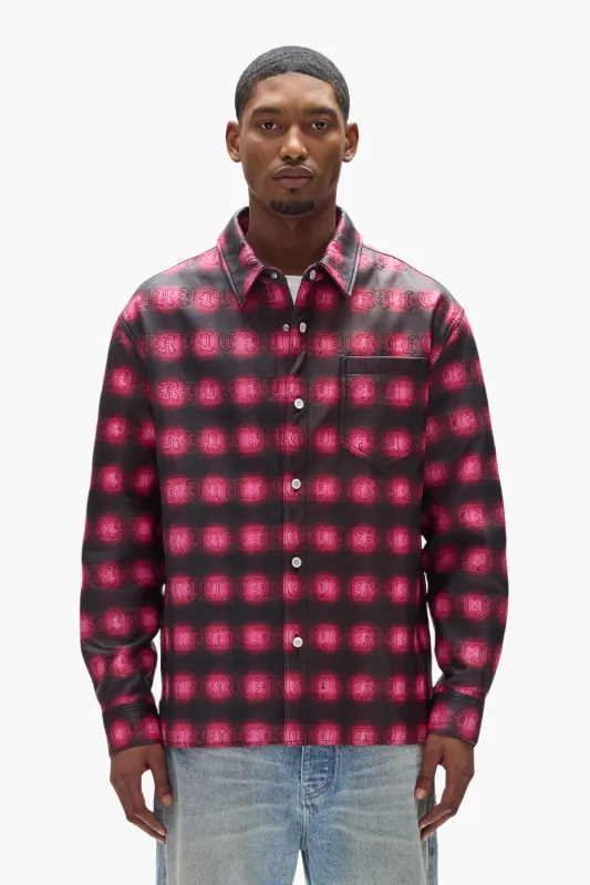 Gothic Shadow Leather Shirt made by PURPLE BRAND