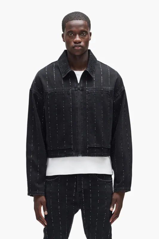 Embellished Stripes Jacket made by PURPLE BRAND