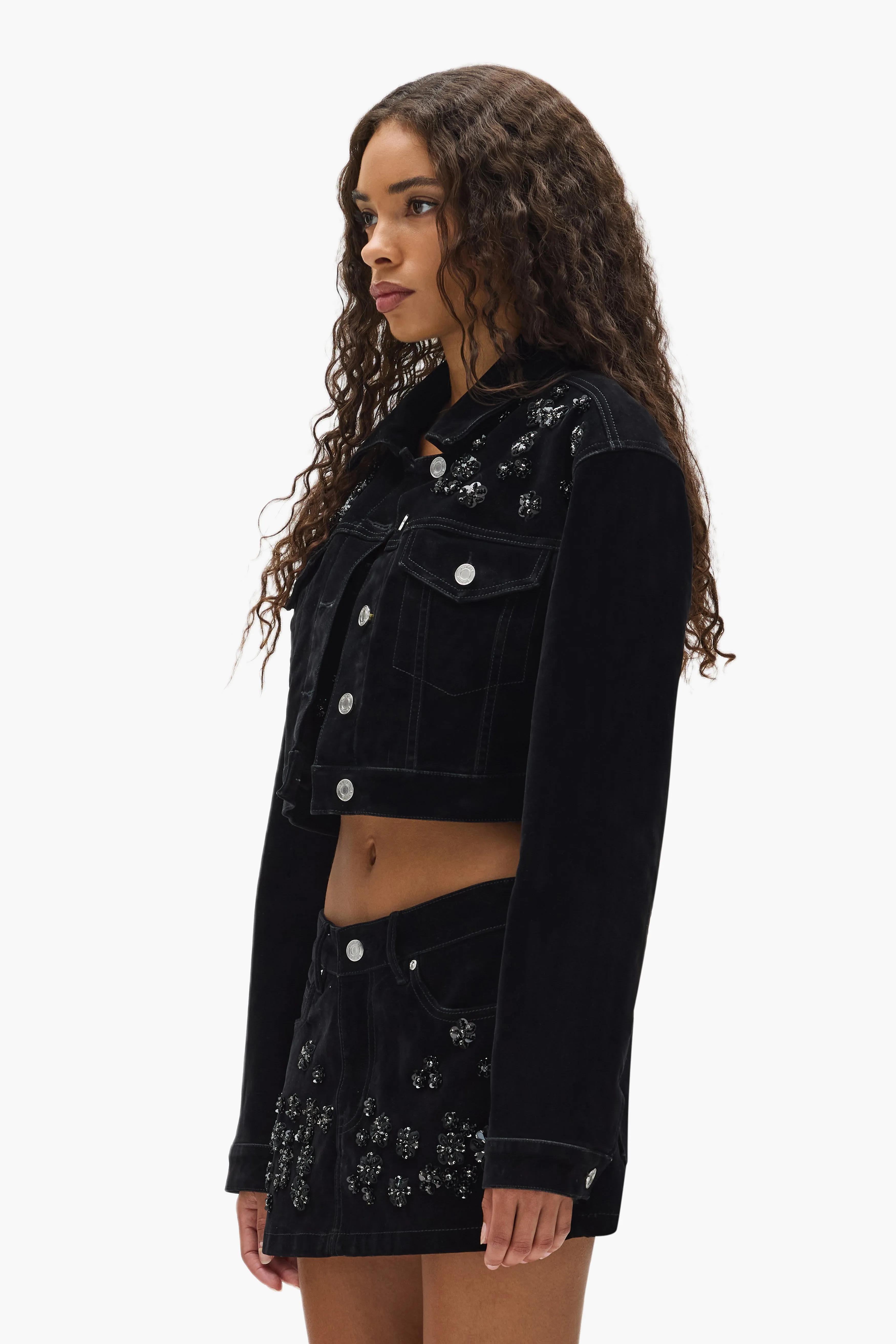Embellished Cropped Jacket sold by PURPLE BRAND product image thumbnail 2