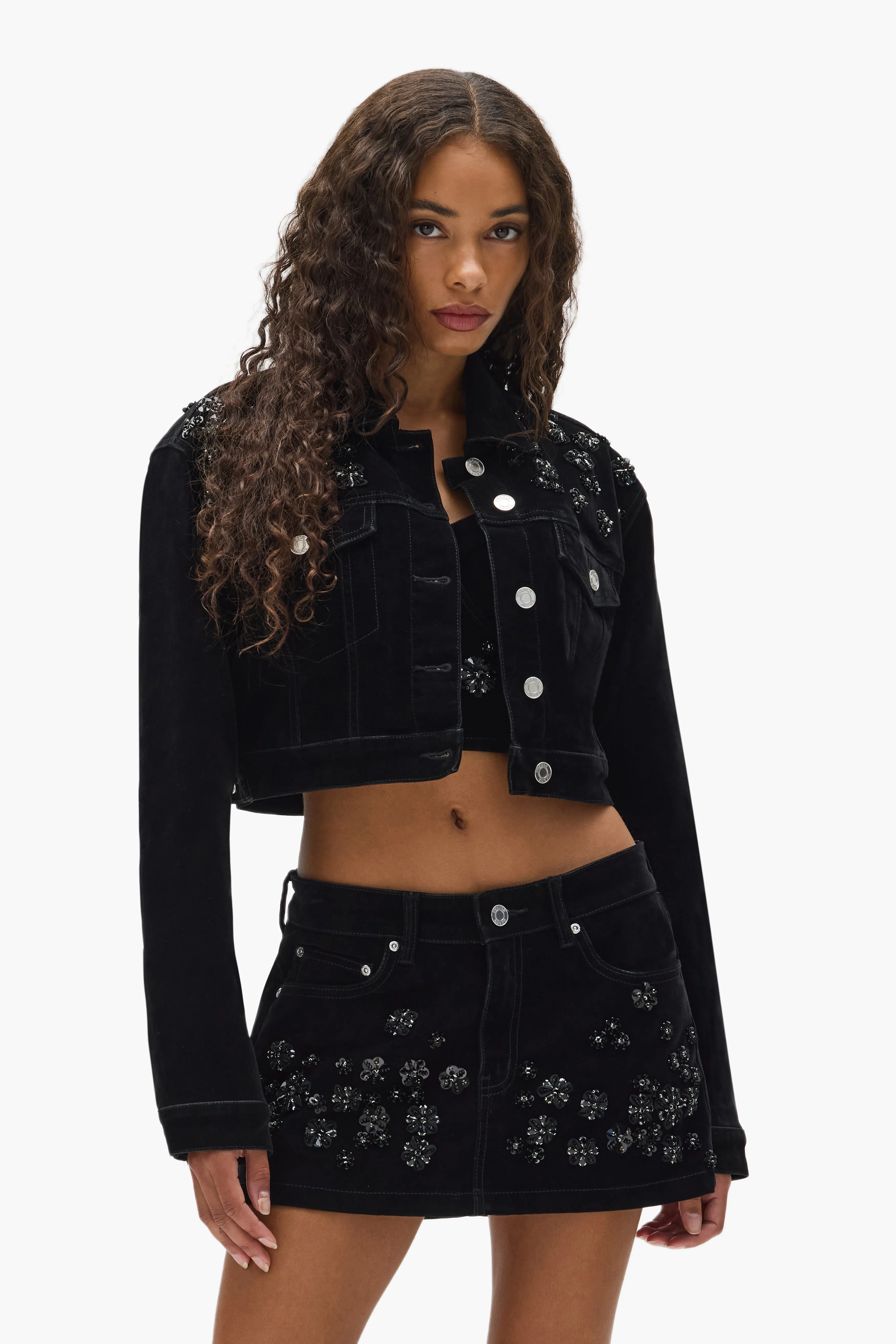 Embellished Cropped Jacket sold by PURPLE BRAND product image thumbnail 4