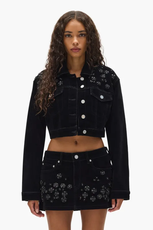 Embellished Cropped Jacket made by PURPLE BRAND