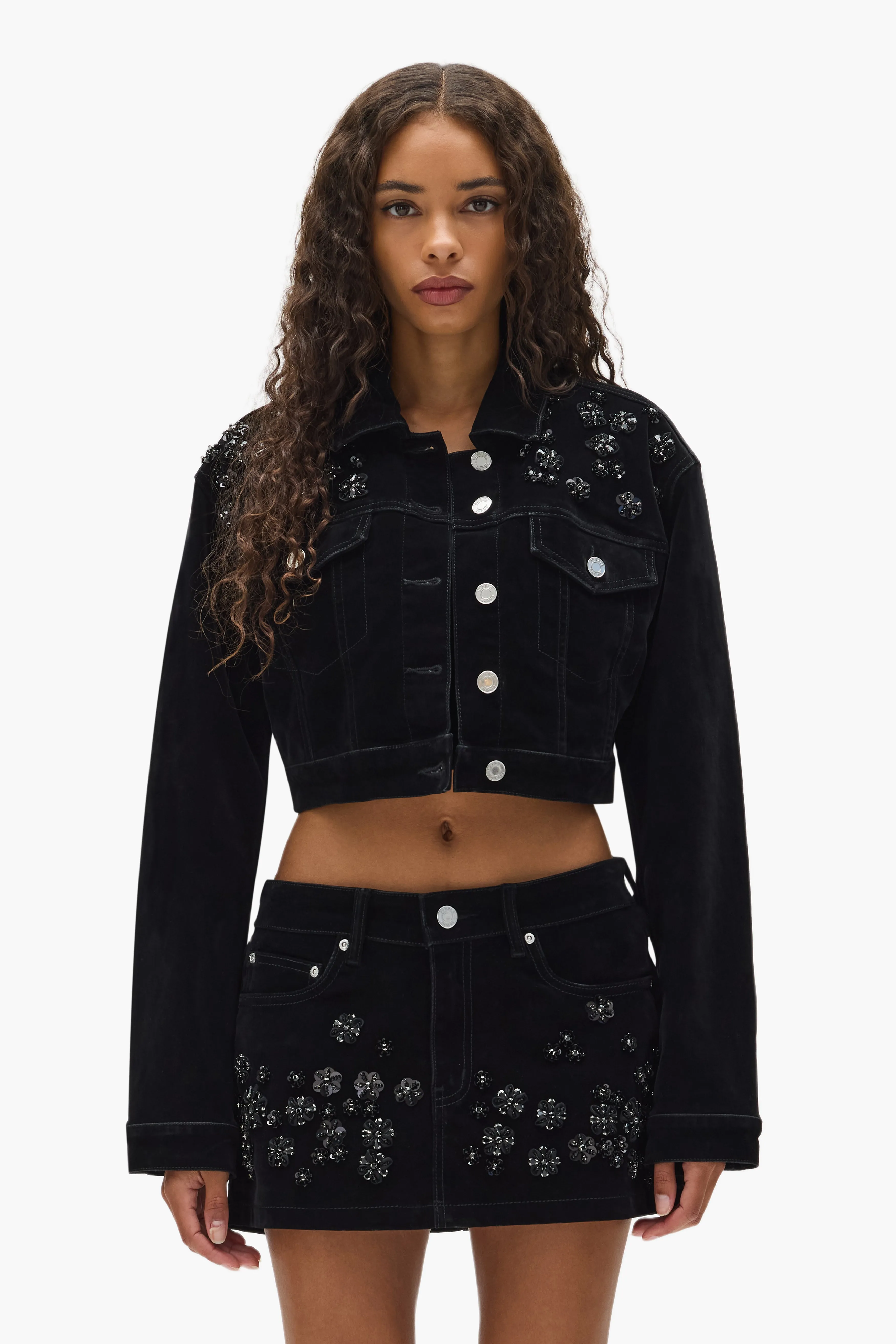 Embellished Cropped Jacket sold by PURPLE BRAND