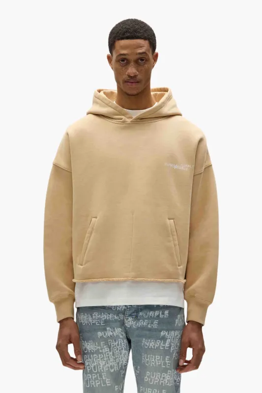 Newsprint Cropped Hoodie made by PURPLE BRAND
