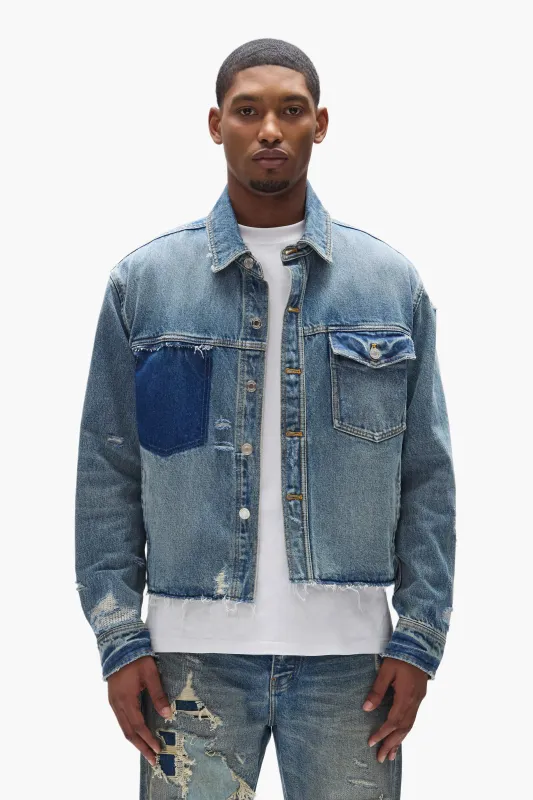 Distressed Cropped Shirt made by PURPLE BRAND