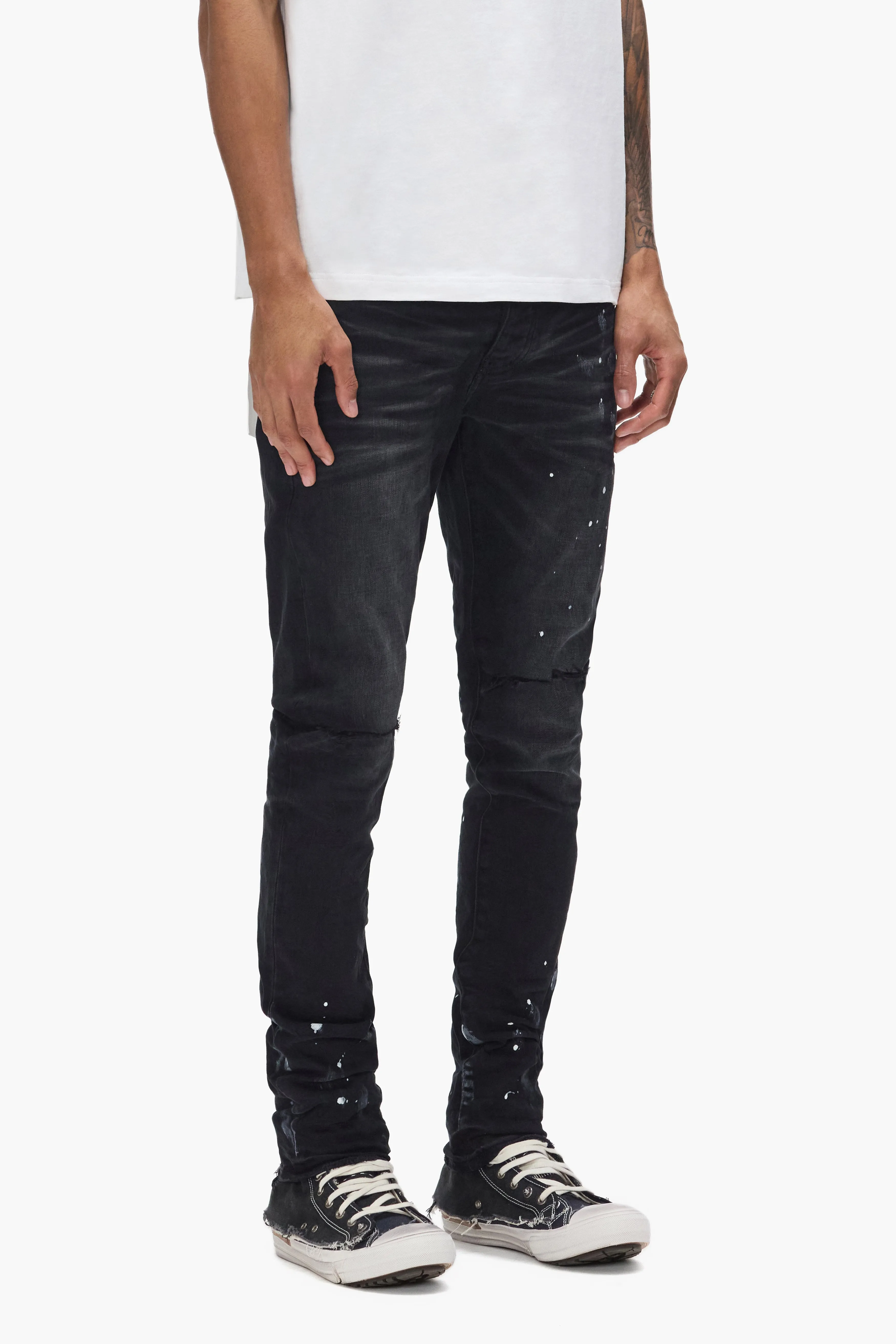 P001 Black Resin Knee Slit sold by PURPLE BRAND product image thumbnail 2