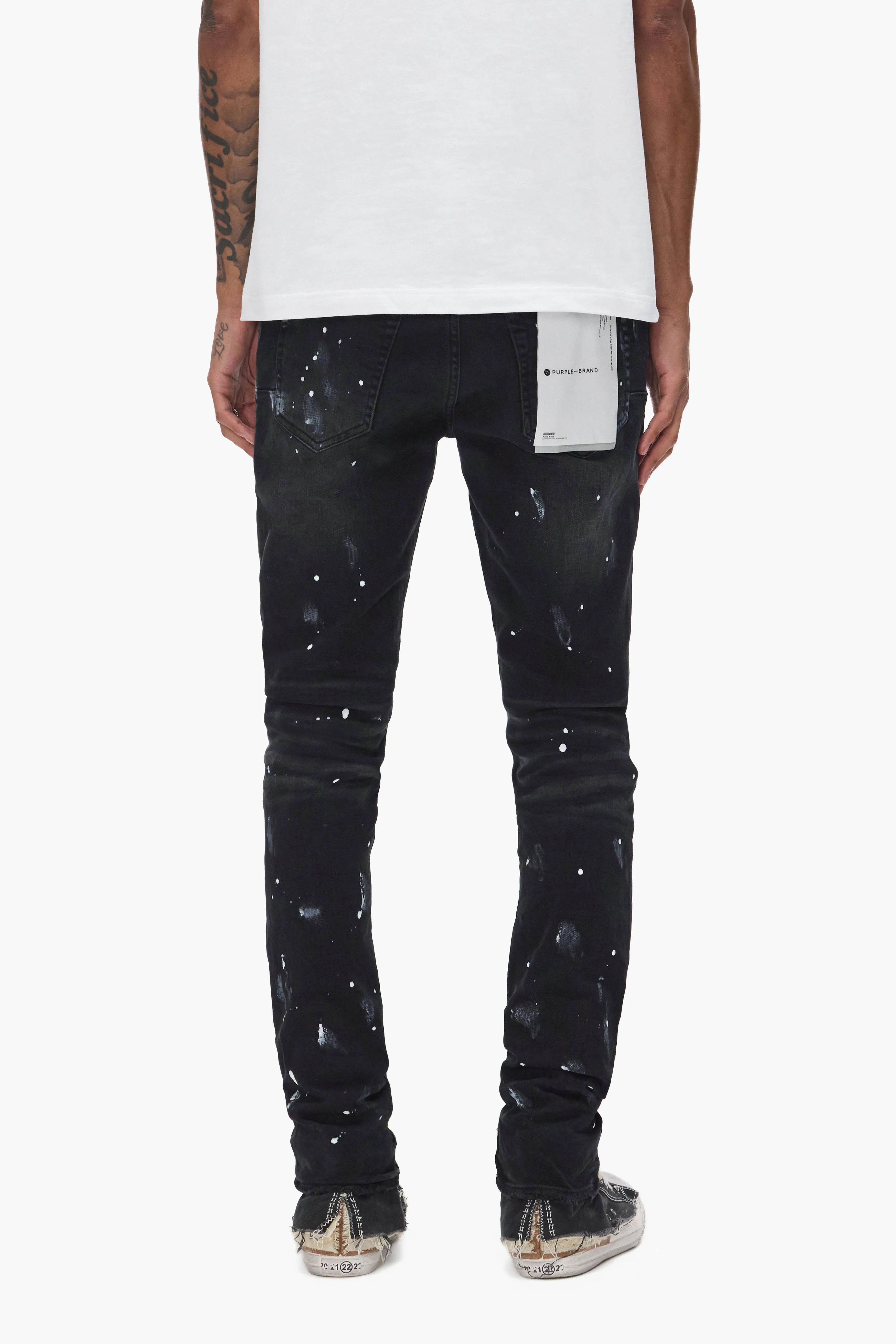 P001 Black Resin Knee Slit sold by PURPLE BRAND product image thumbnail 3