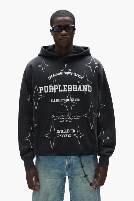 Stacked Crystal Stars Hoodie made by PURPLE BRAND