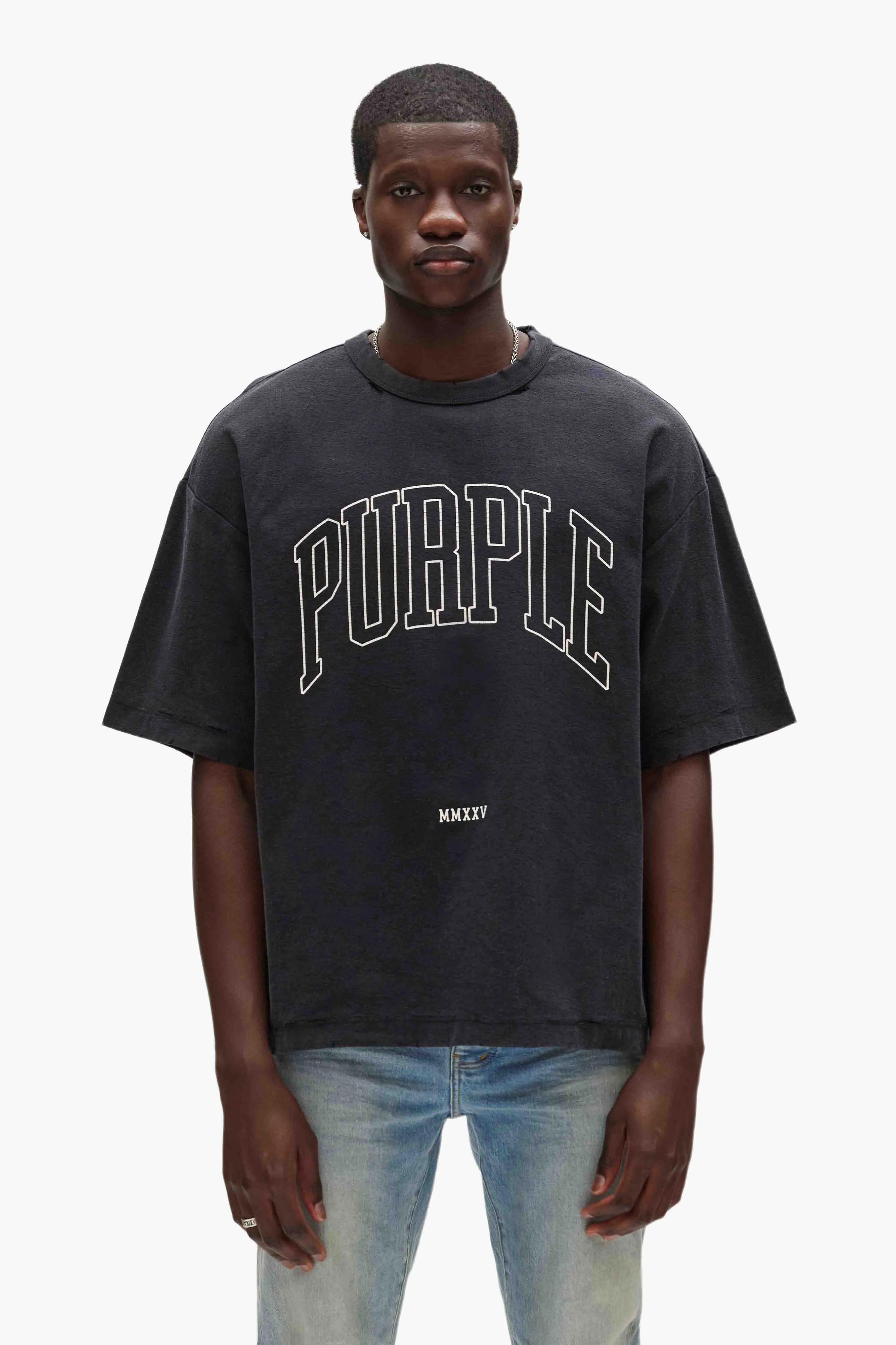 Arched Outline Tee sold by PURPLE BRAND
