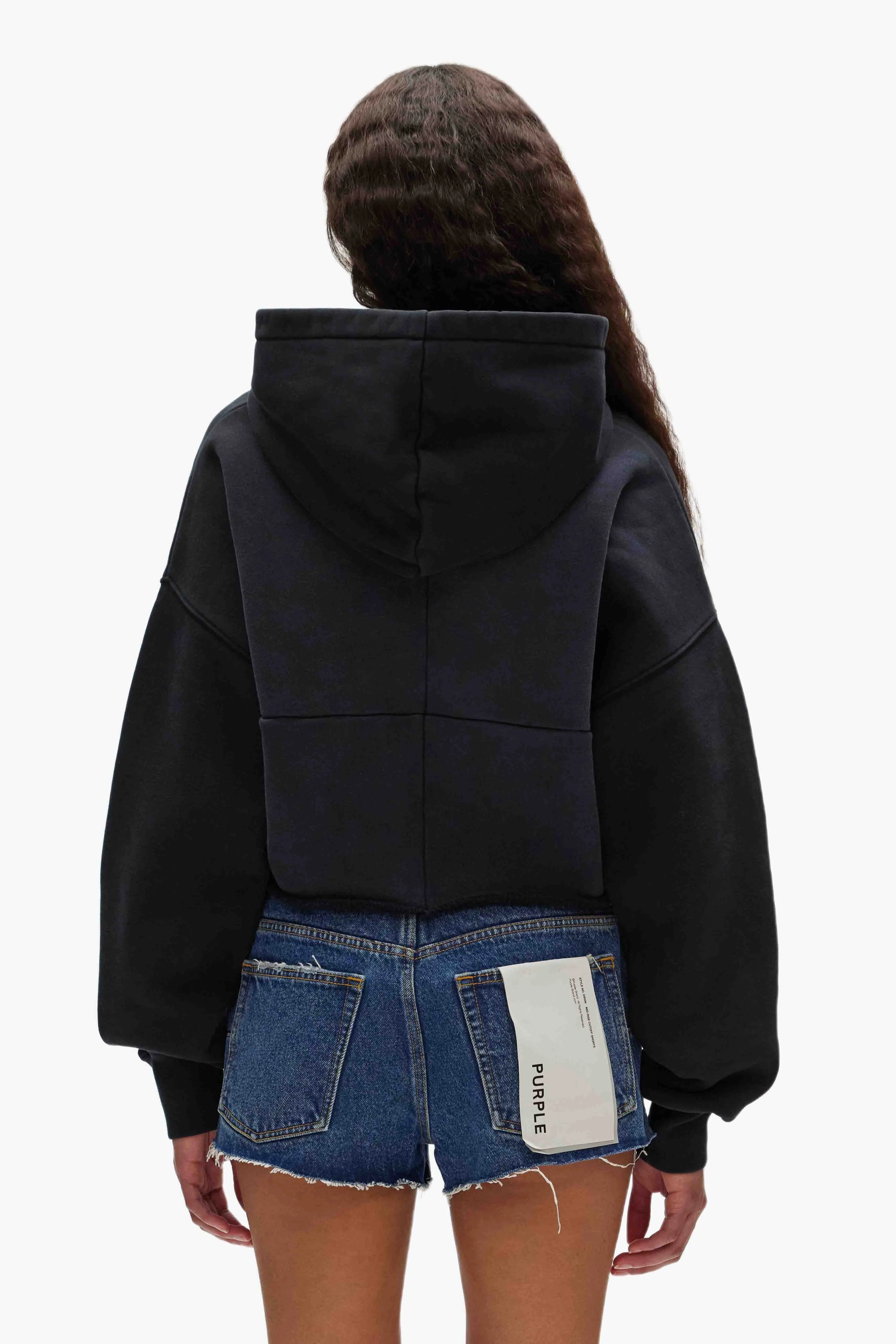 Crystal Cropped Hoodie sold by PURPLE BRAND product image thumbnail 3