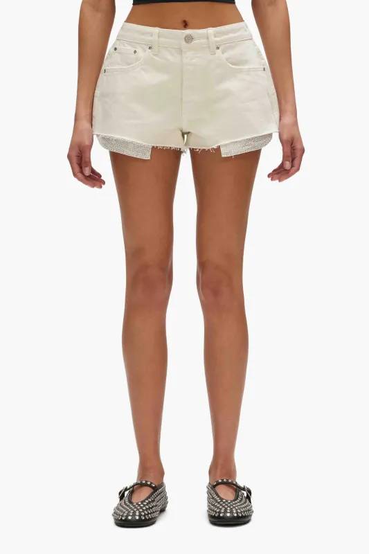 Rhinestone Denim Shorts made by PURPLE BRAND