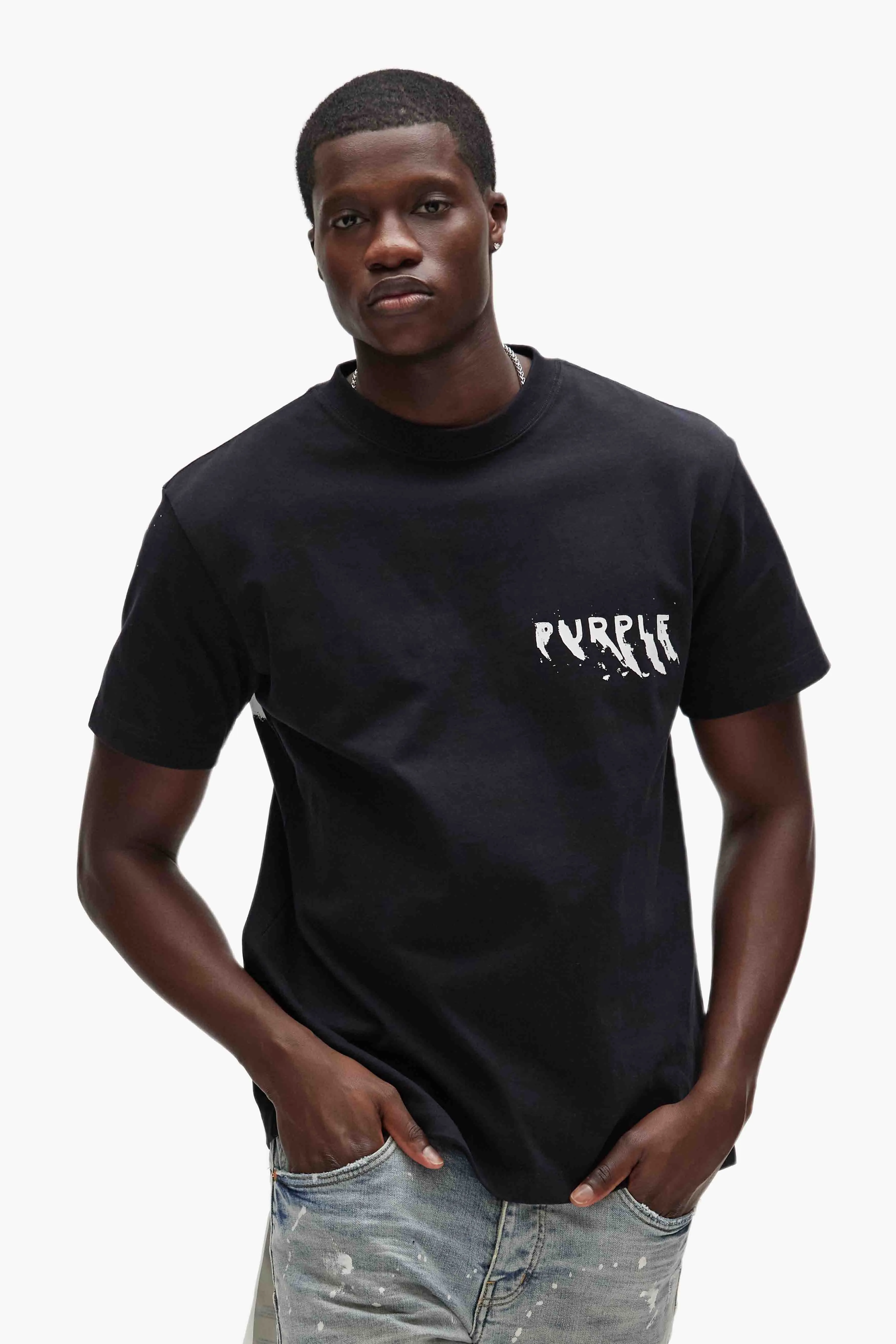 Painted Wordmark Tee sold by PURPLE BRAND product image thumbnail 4