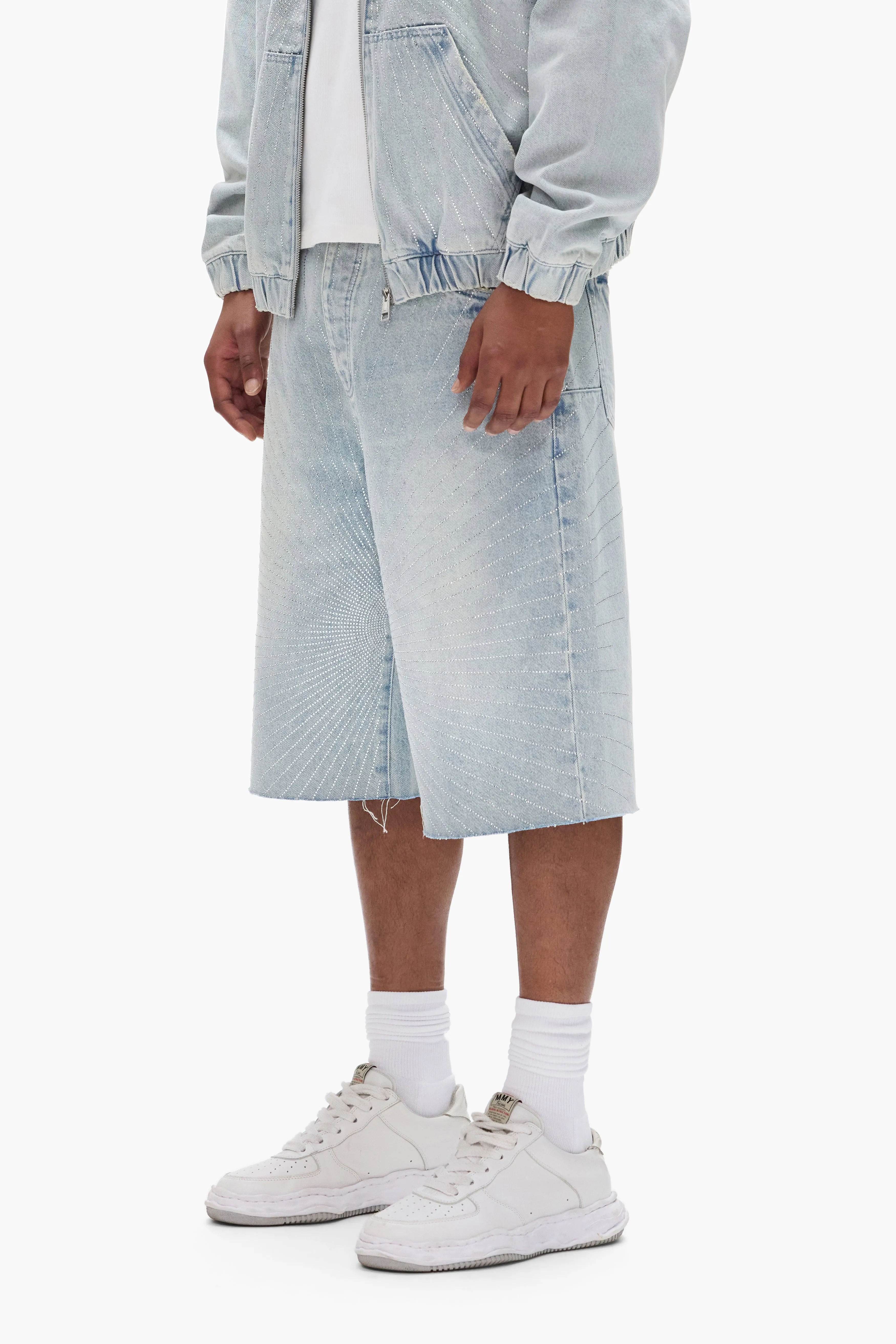 P070 Radial Hotfix Shorts sold by PURPLE BRAND product image thumbnail 2