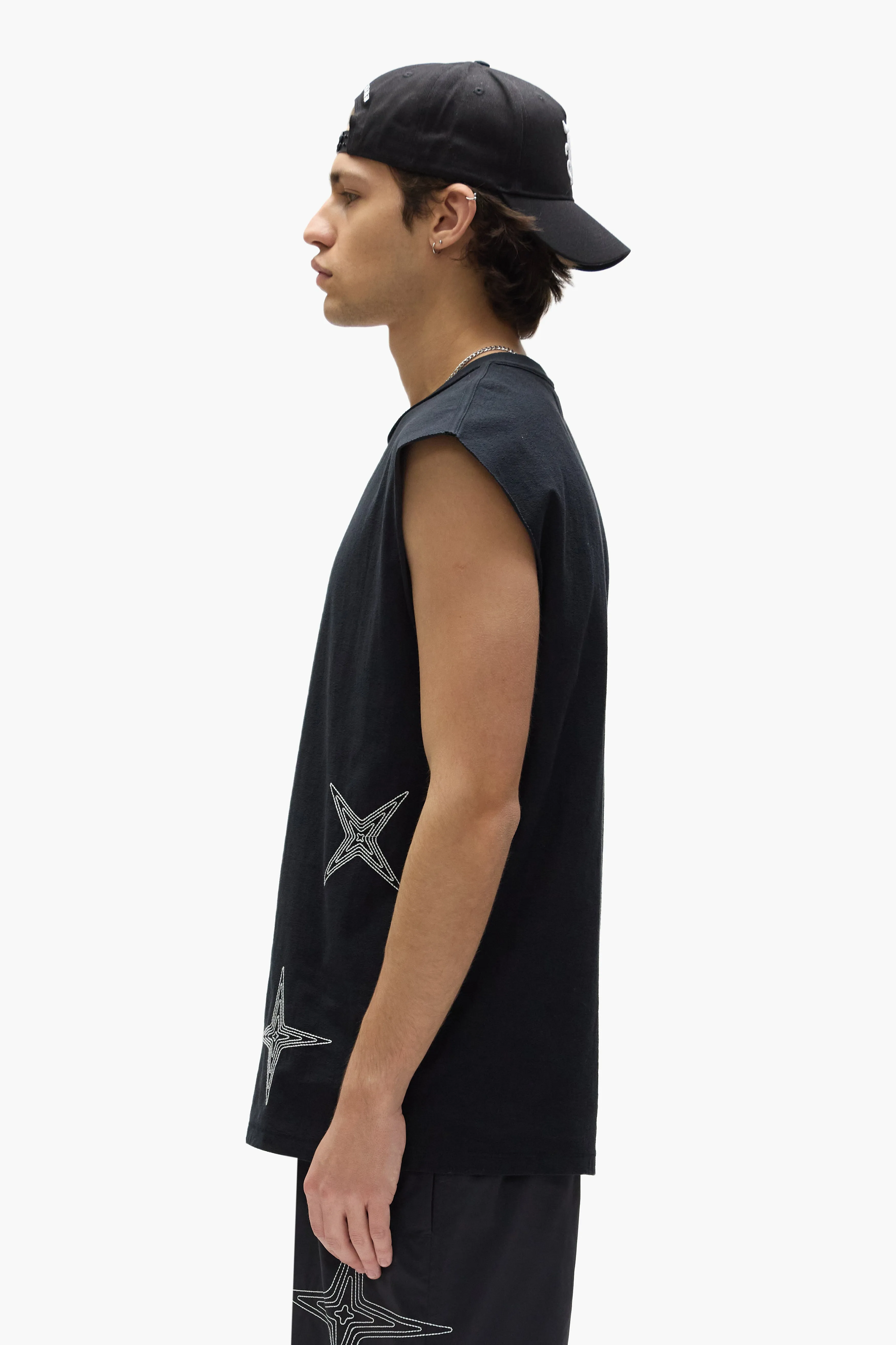 Embroidered Star Tank Top sold by PURPLE BRAND product image thumbnail 2