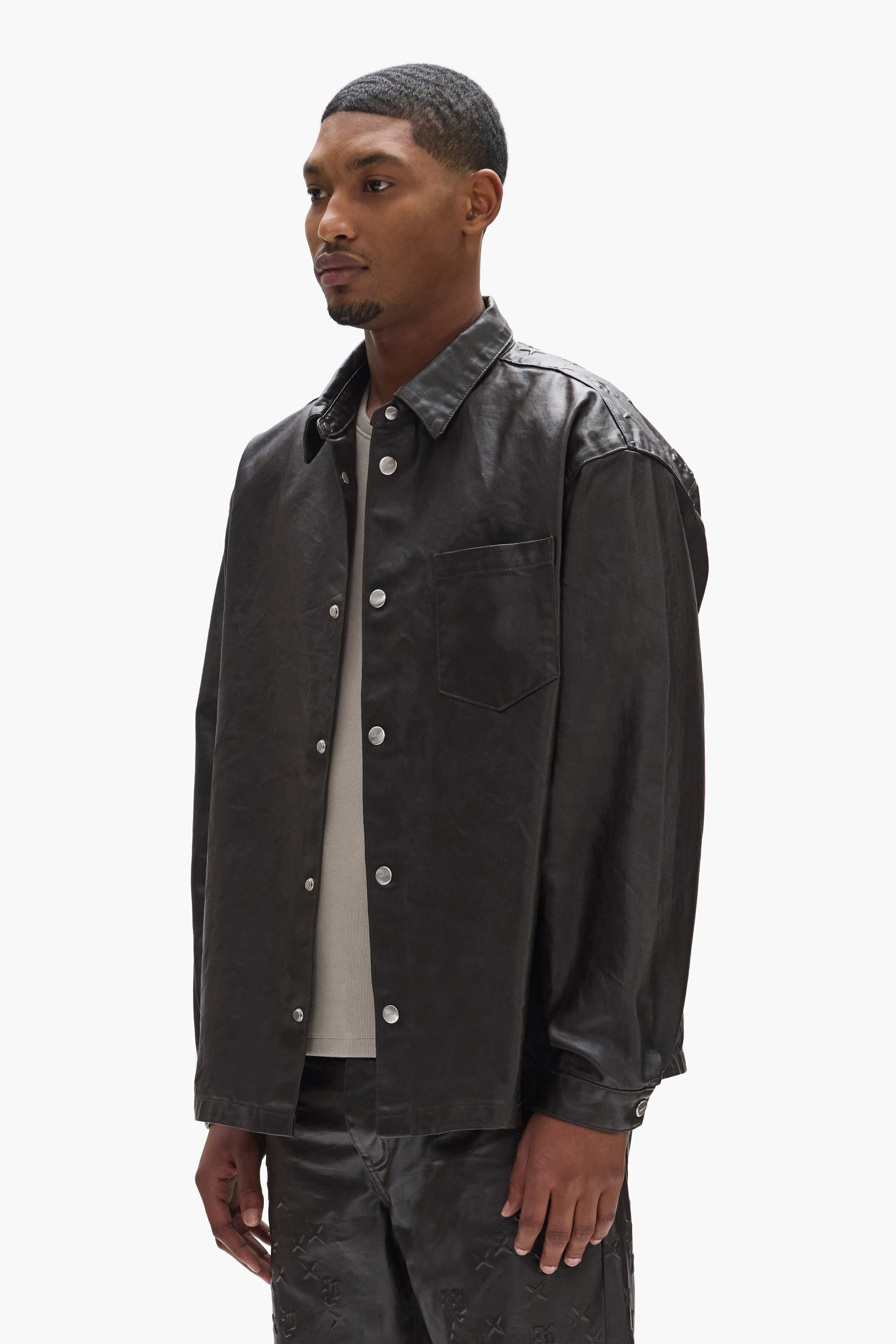 Embossed Monogram Shirt sold by PURPLE BRAND product image thumbnail 3