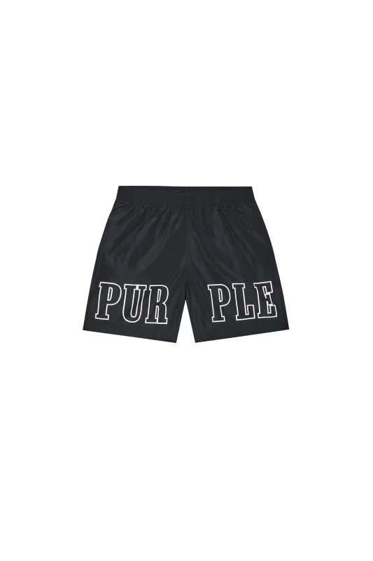 Wordmark Outline Swim Short made by PURPLE BRAND