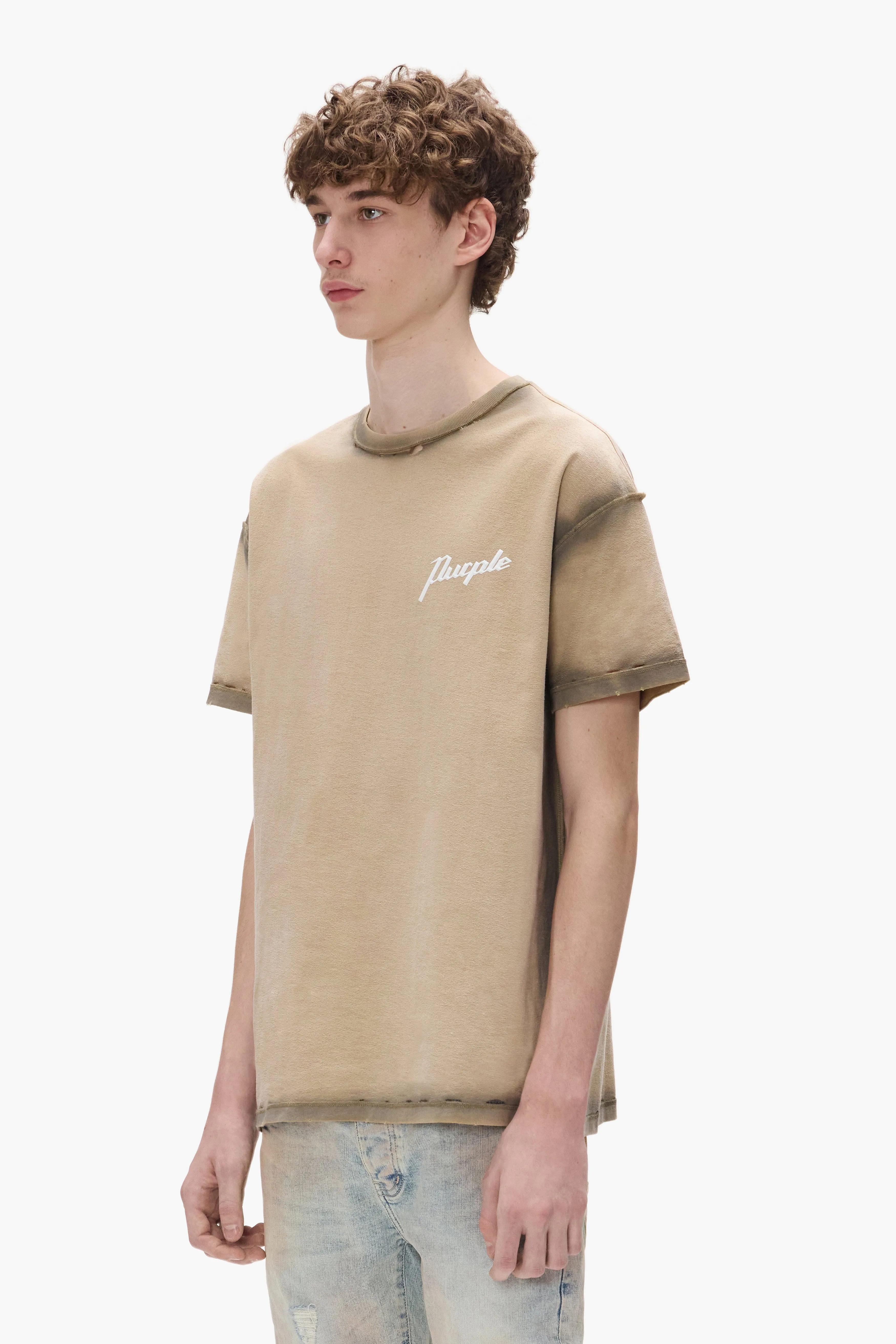 Working Script Tee sold by PURPLE BRAND product image thumbnail 3