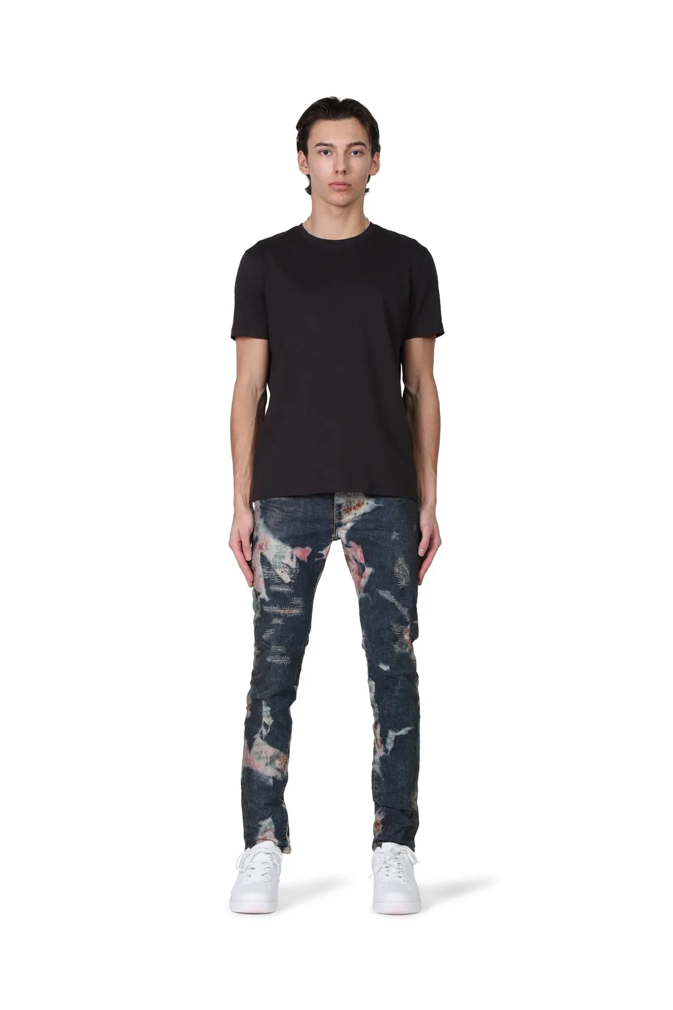 Multicolor Spray Over Bleached Indigo sold by PURPLE BRAND product image thumbnail 3
