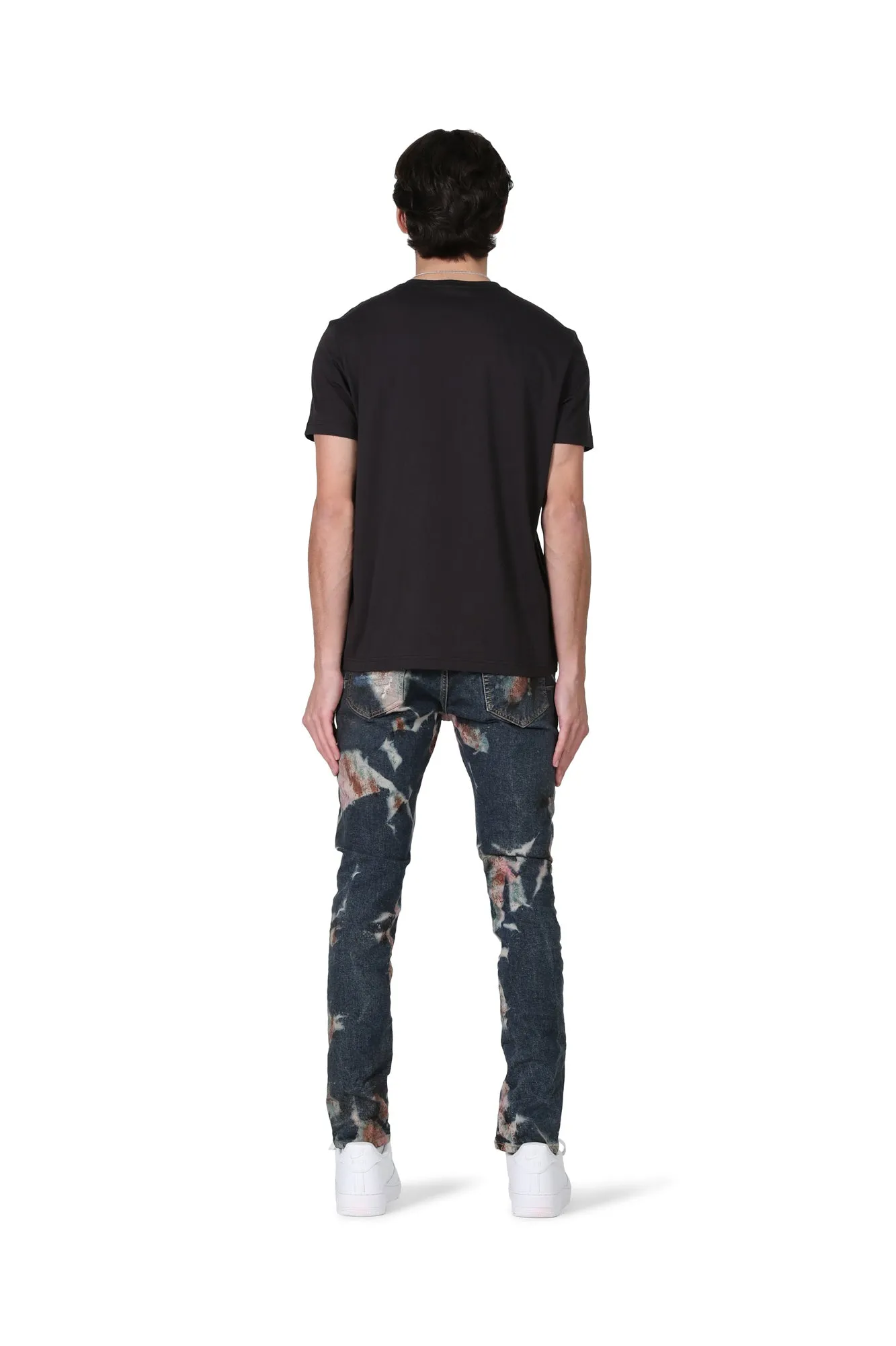 Multicolor Spray Over Bleached Indigo sold by PURPLE BRAND product image thumbnail 4