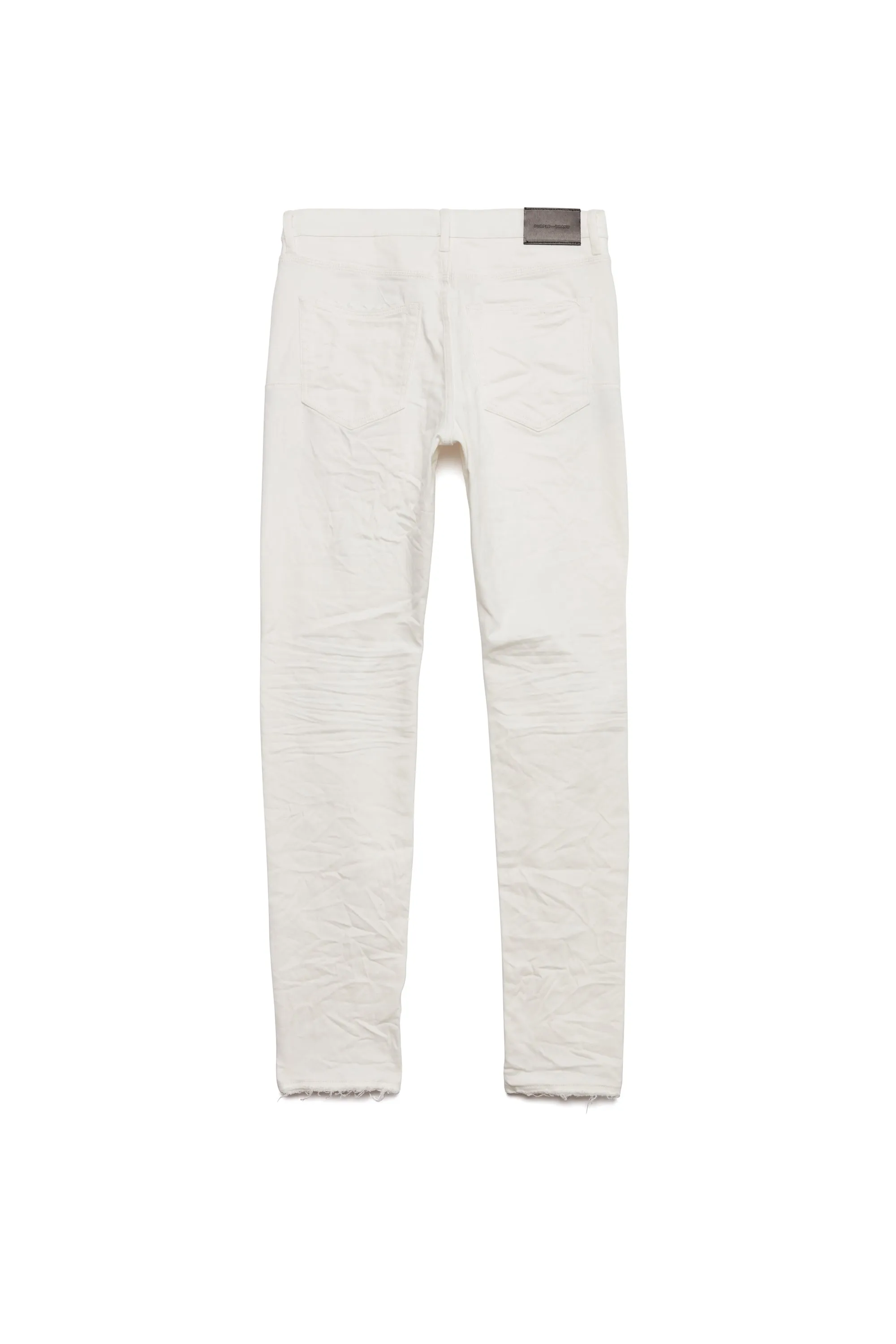 P001 LOW RISE SKINNY JEAN - Optic White Knee Slit sold by PURPLE BRAND product image thumbnail 2