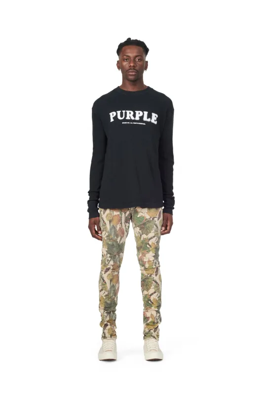 P001 LOW RISE SKINNY JEAN - Washed Camo Tan Snake made by PURPLE BRAND