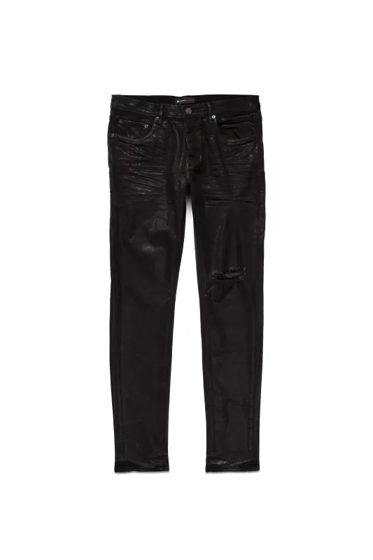 P001 LOW RISE SKINNY JEAN - Black Pocket Stud Blowout made by PURPLE BRAND