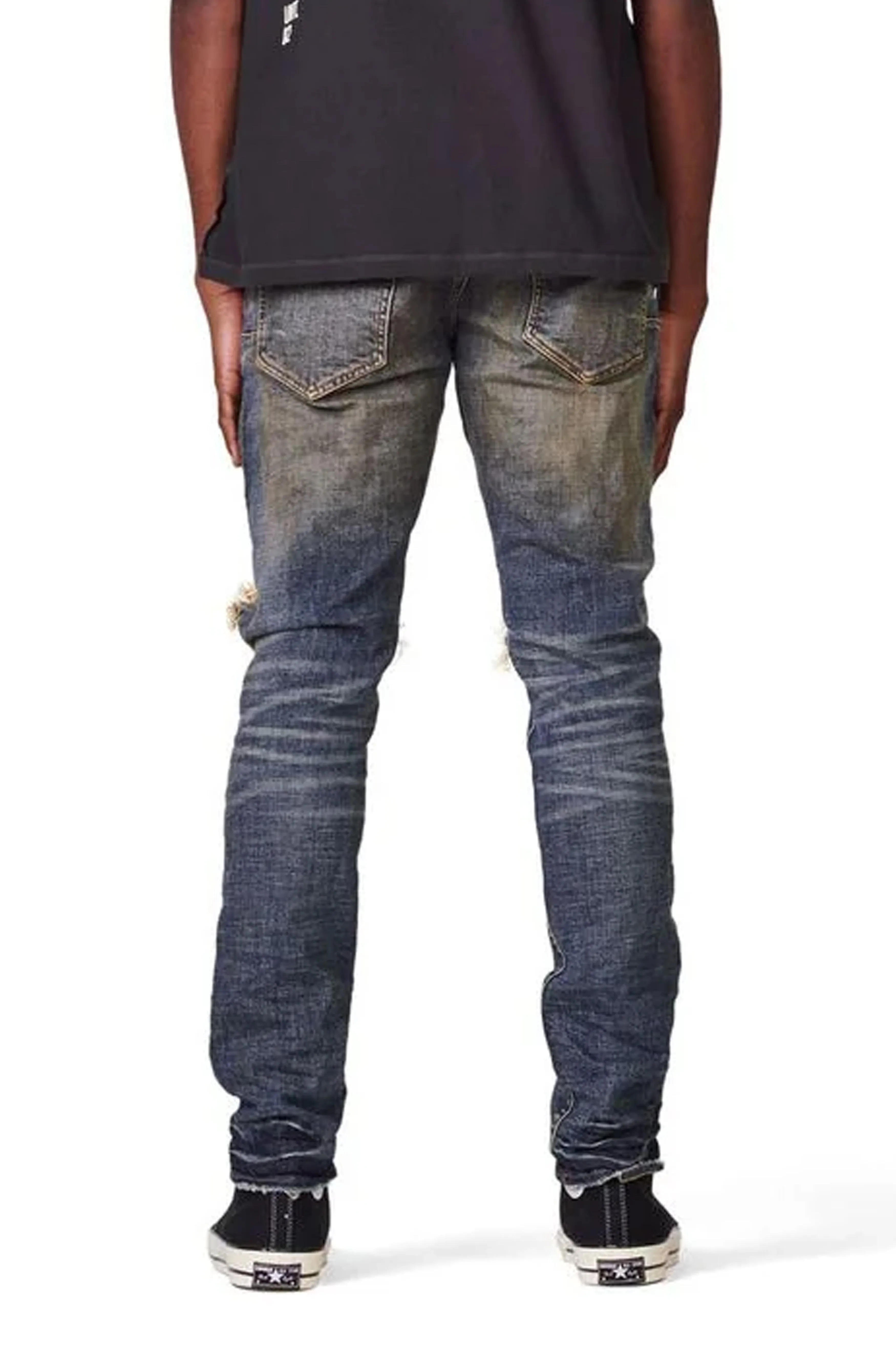 P002 MID RISE SLIM JEAN - Dirty Indigo Blowout sold by PURPLE BRAND product image thumbnail 2