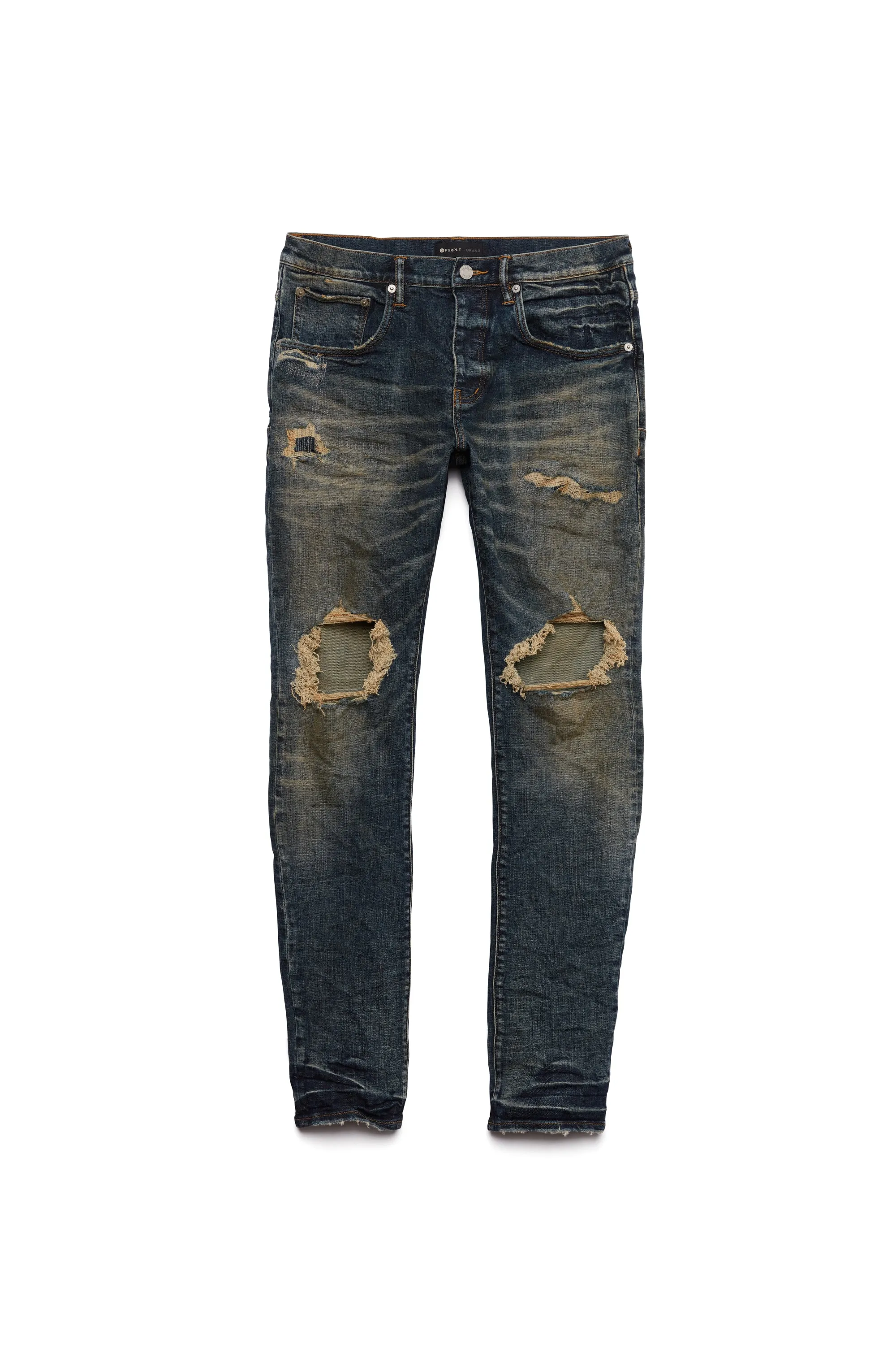 P002 MID RISE SLIM JEAN - Dirty Indigo Blowout sold by PURPLE BRAND product image thumbnail 3