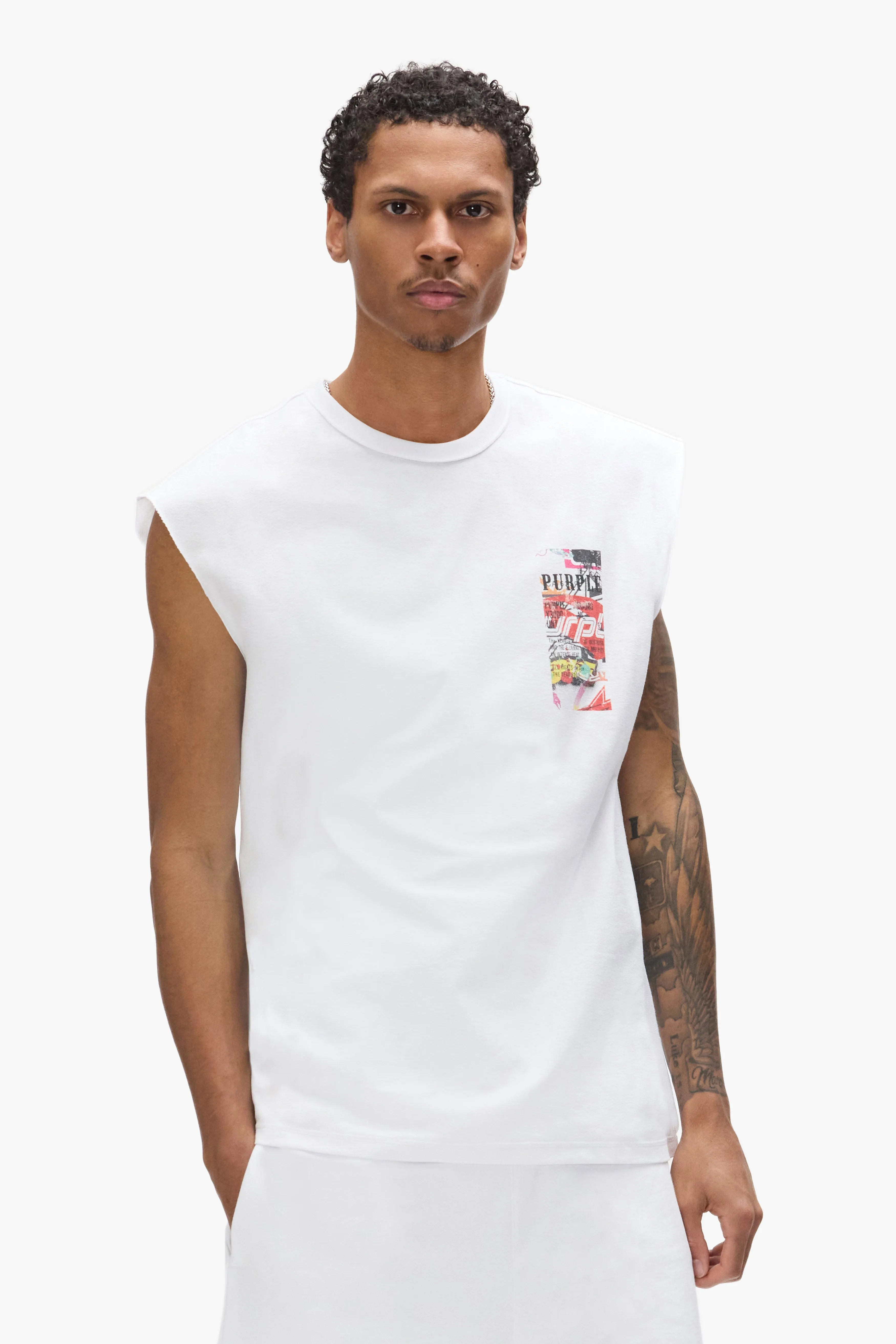Stickers Tank Top sold by PURPLE BRAND product image thumbnail 4