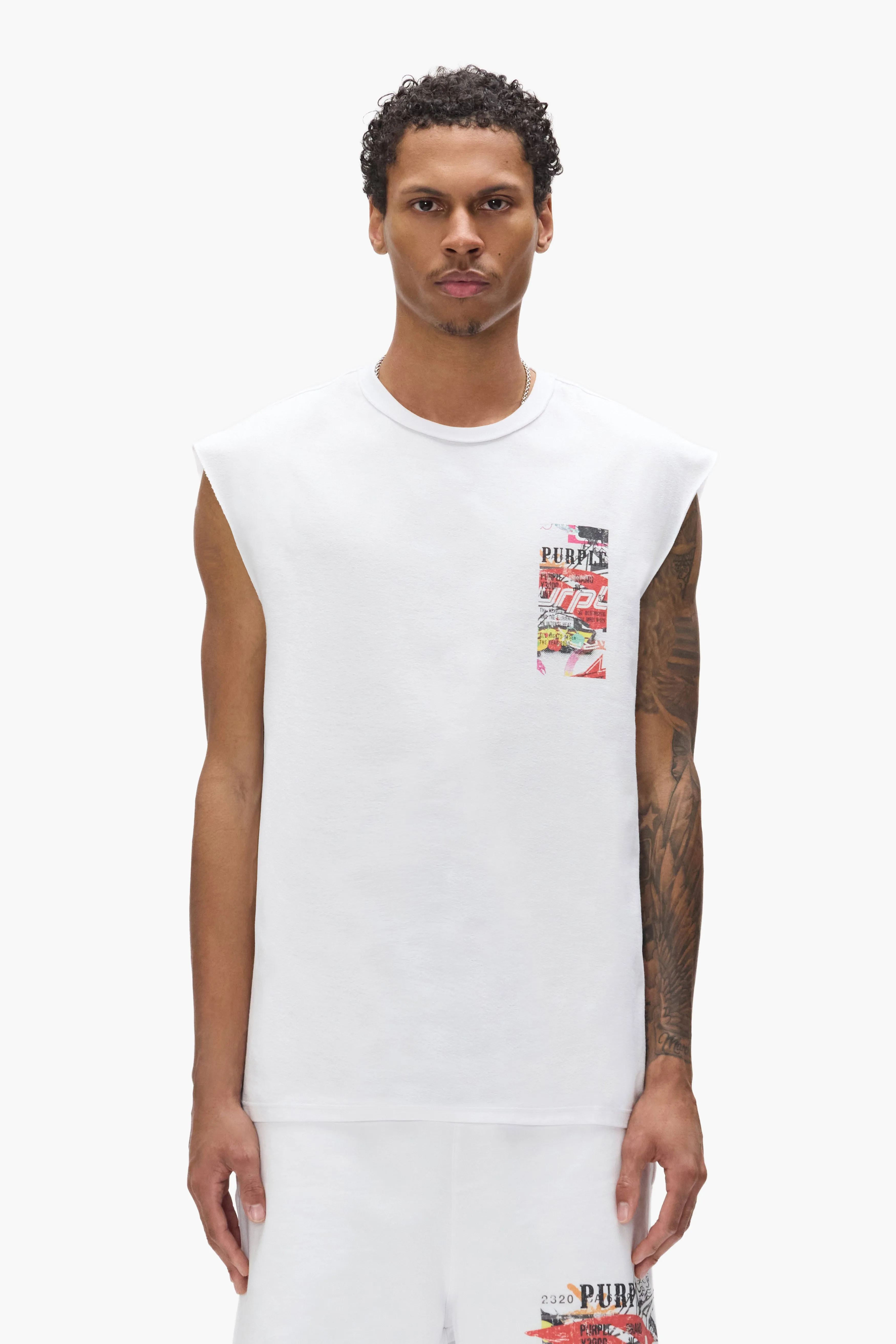 Stickers Tank Top sold by PURPLE BRAND