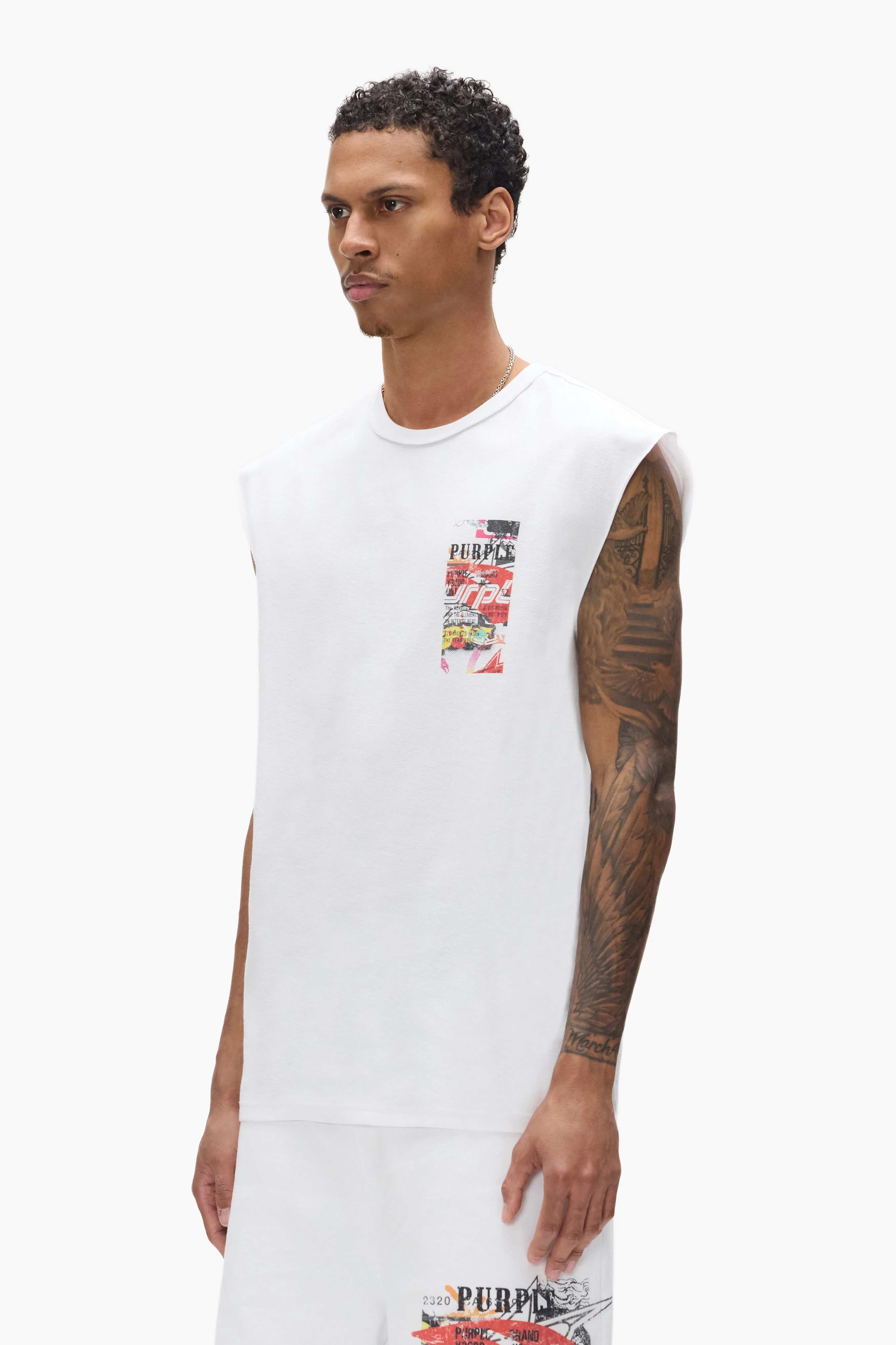 Stickers Tank Top sold by PURPLE BRAND product image thumbnail 2