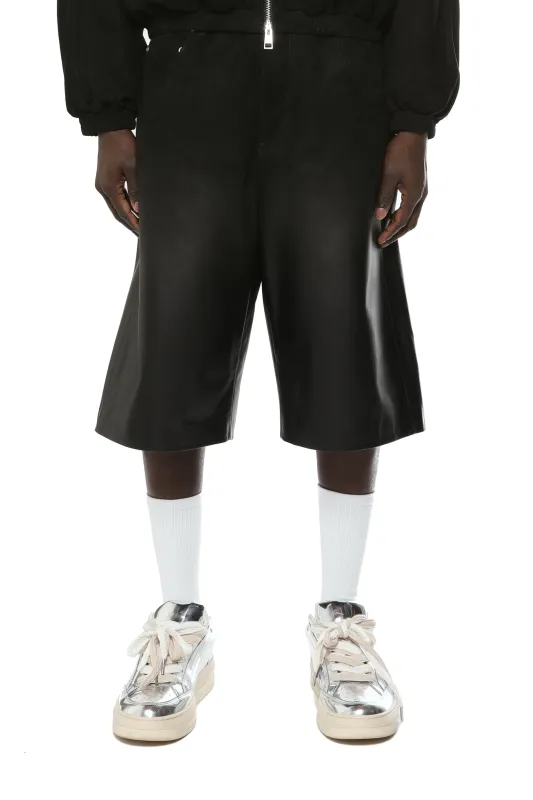 Leather Track Short made by PURPLE BRAND