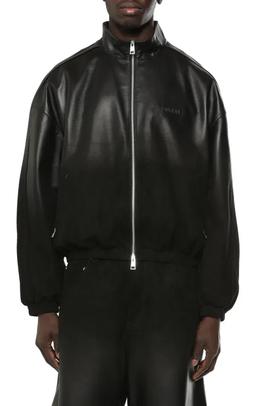 Leather Track Jacket made by PURPLE BRAND