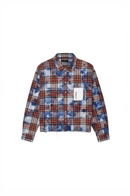 Embellished Flannel Shirt made by PURPLE BRAND
