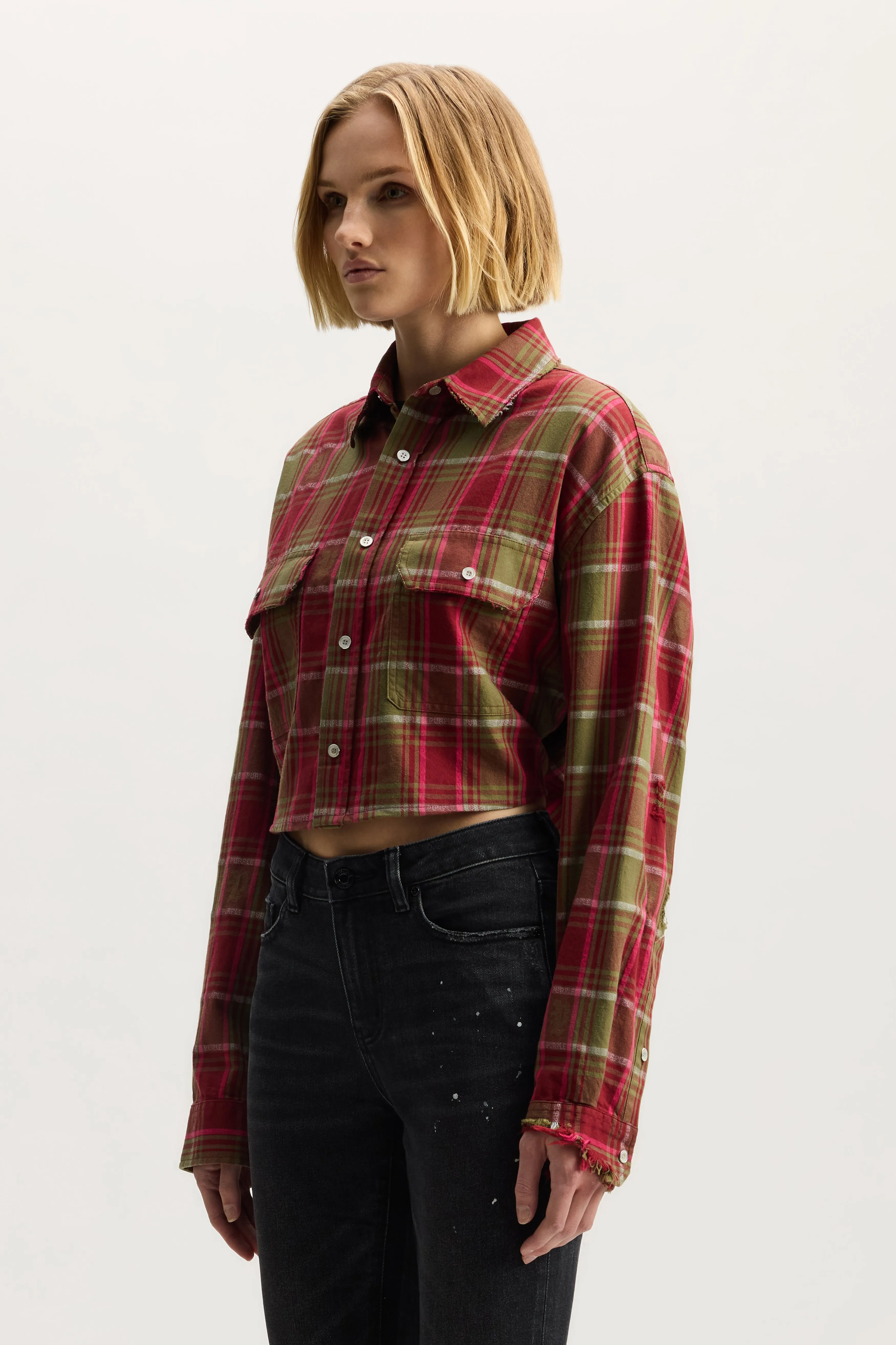 Gothic Plaid Shirt sold by PURPLE BRAND product image thumbnail 3