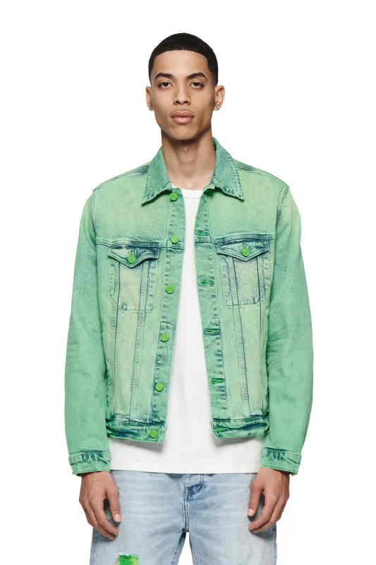 P024 Shadow Upper Cut Trucker Jacket made by PURPLE BRAND