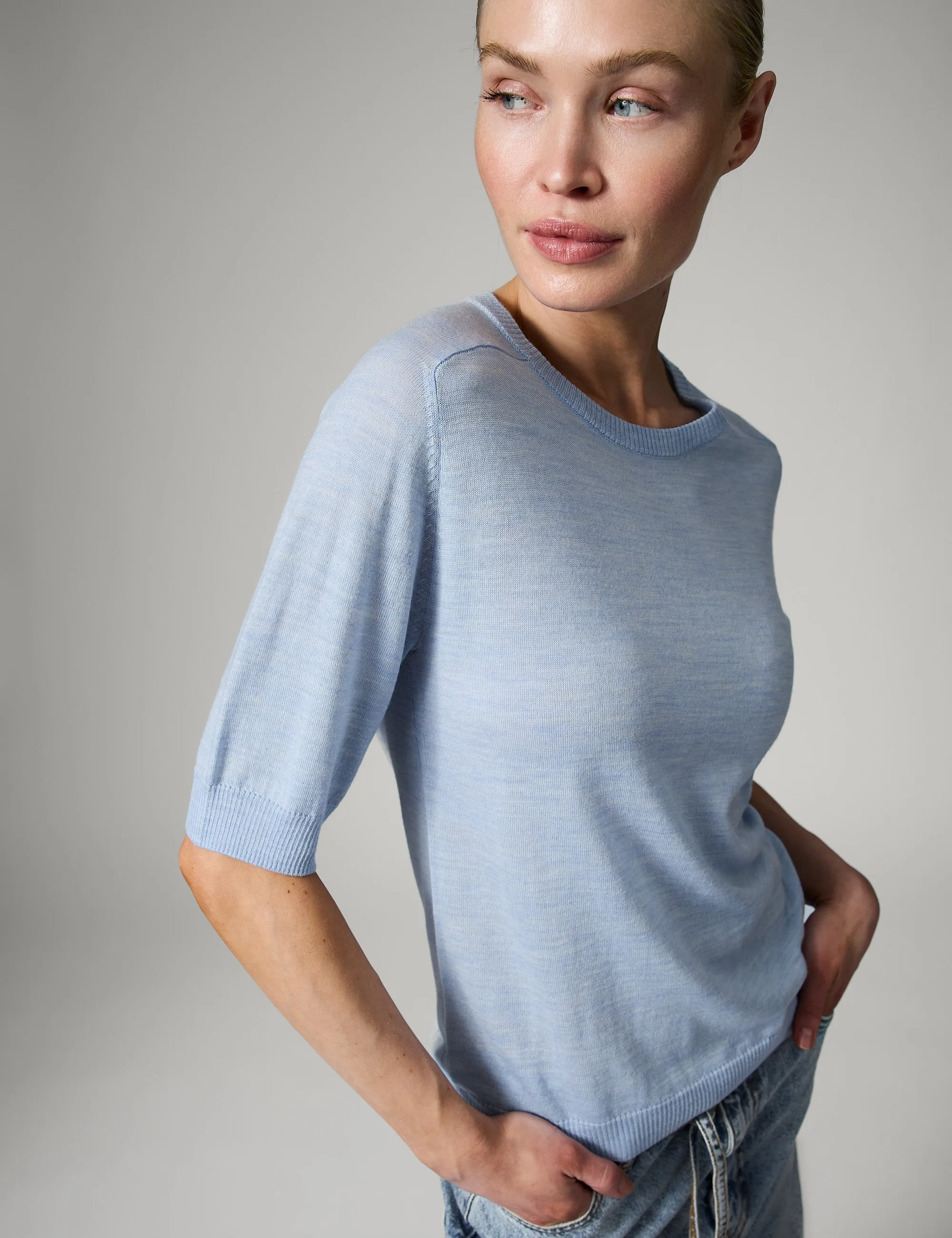 Carolina - Daily Elements - Pullover - LIGHT BLUE MELANGE sold by DAY Birger et Mikkelsen product image thumbnail 2