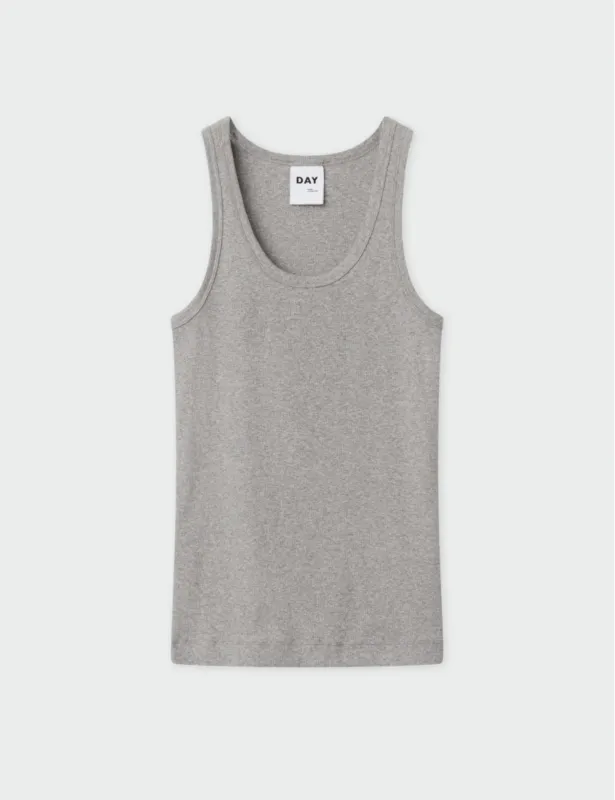 Camilo - Classic Rib - Top - Light Grey Melange made by DAY Birger et Mikkelsen